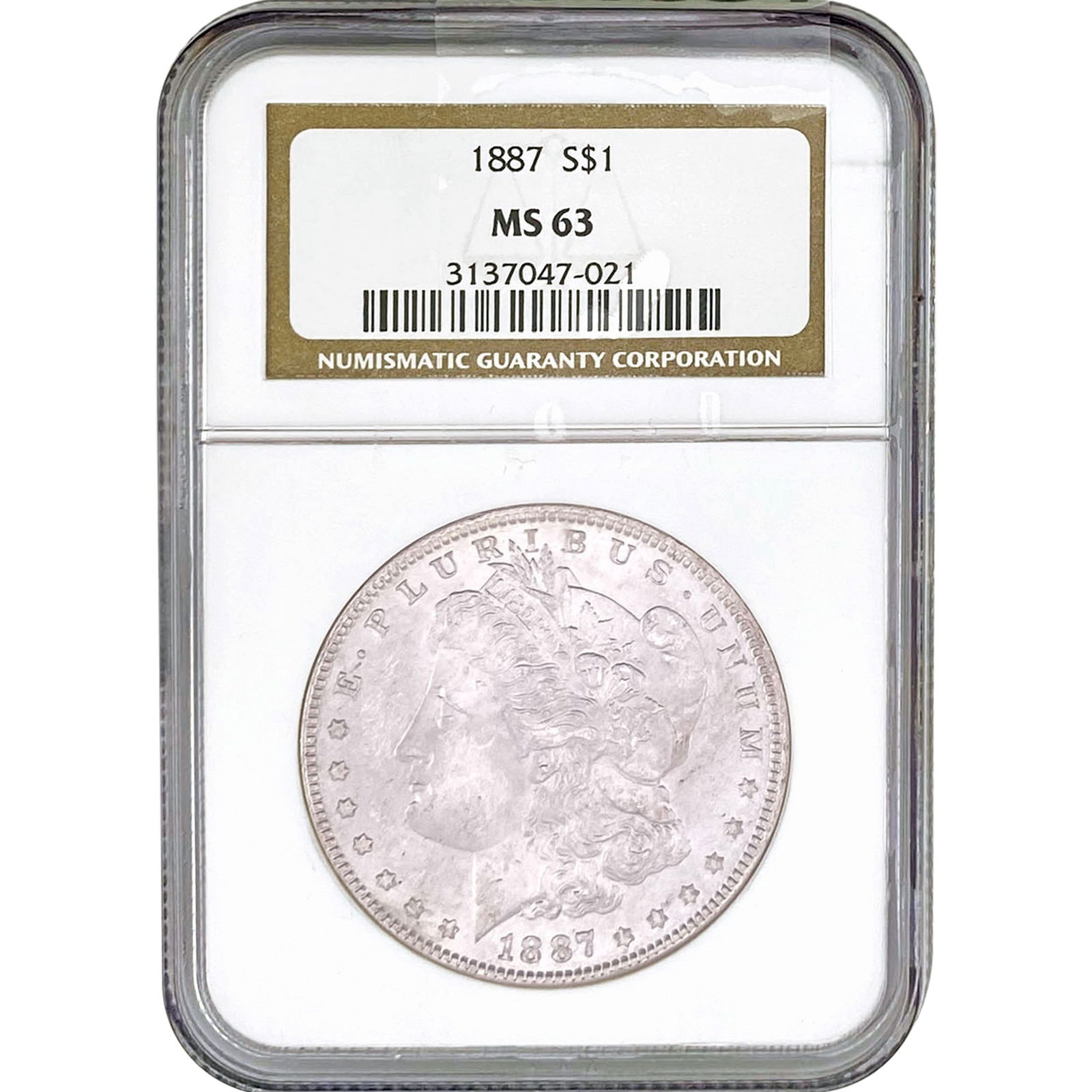 1887 Morgan Silver Dollar NGC MS63 (1 of 2)