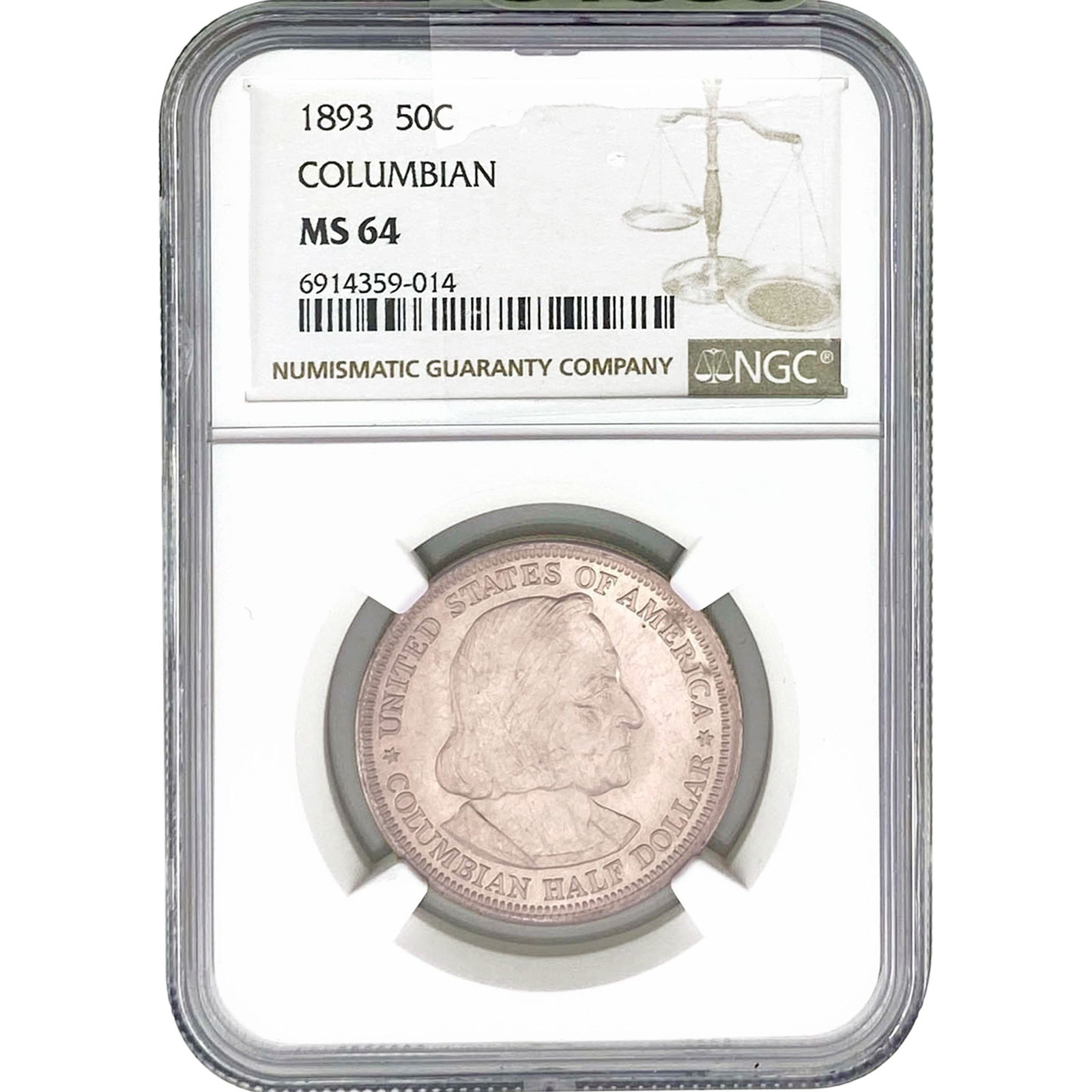 1893 Columbia Half Dollar NGC MS64 (1 of 2)