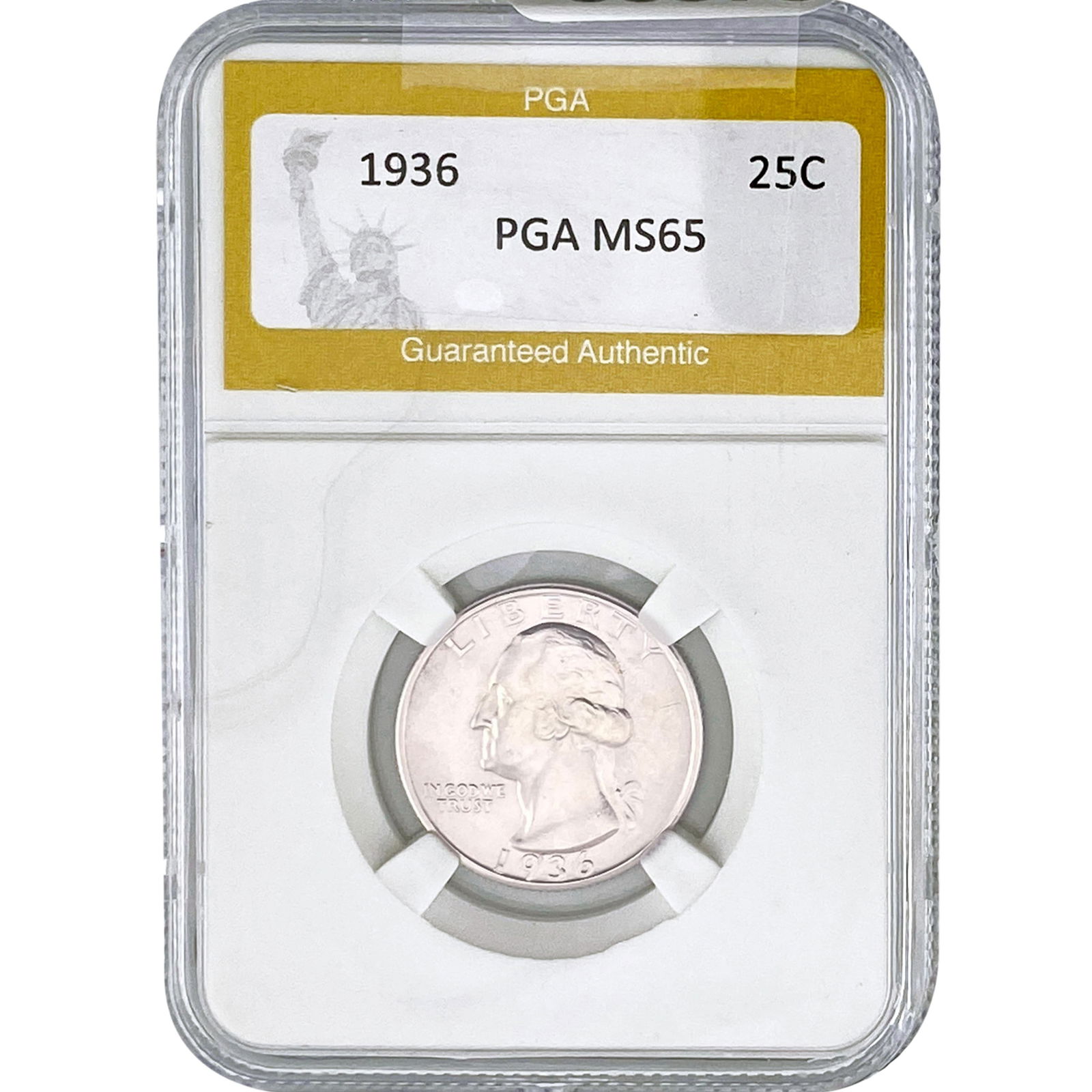 1936 Washington Silver Quarter PGA MS65: 1936 Washington Silver Quarter PGA MS65