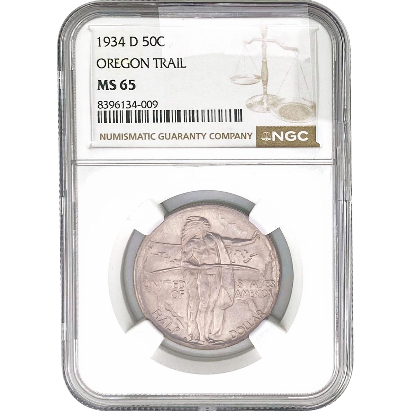 1934-D Oregon Trail Half Dollar NGC MS65 (1 of 2)