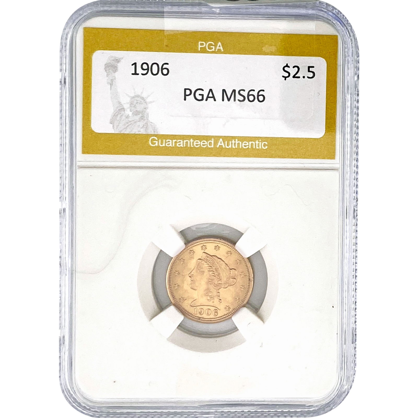 1906 $2.50 Gold Quarter Eagle PGA MS66 (1 of 2)