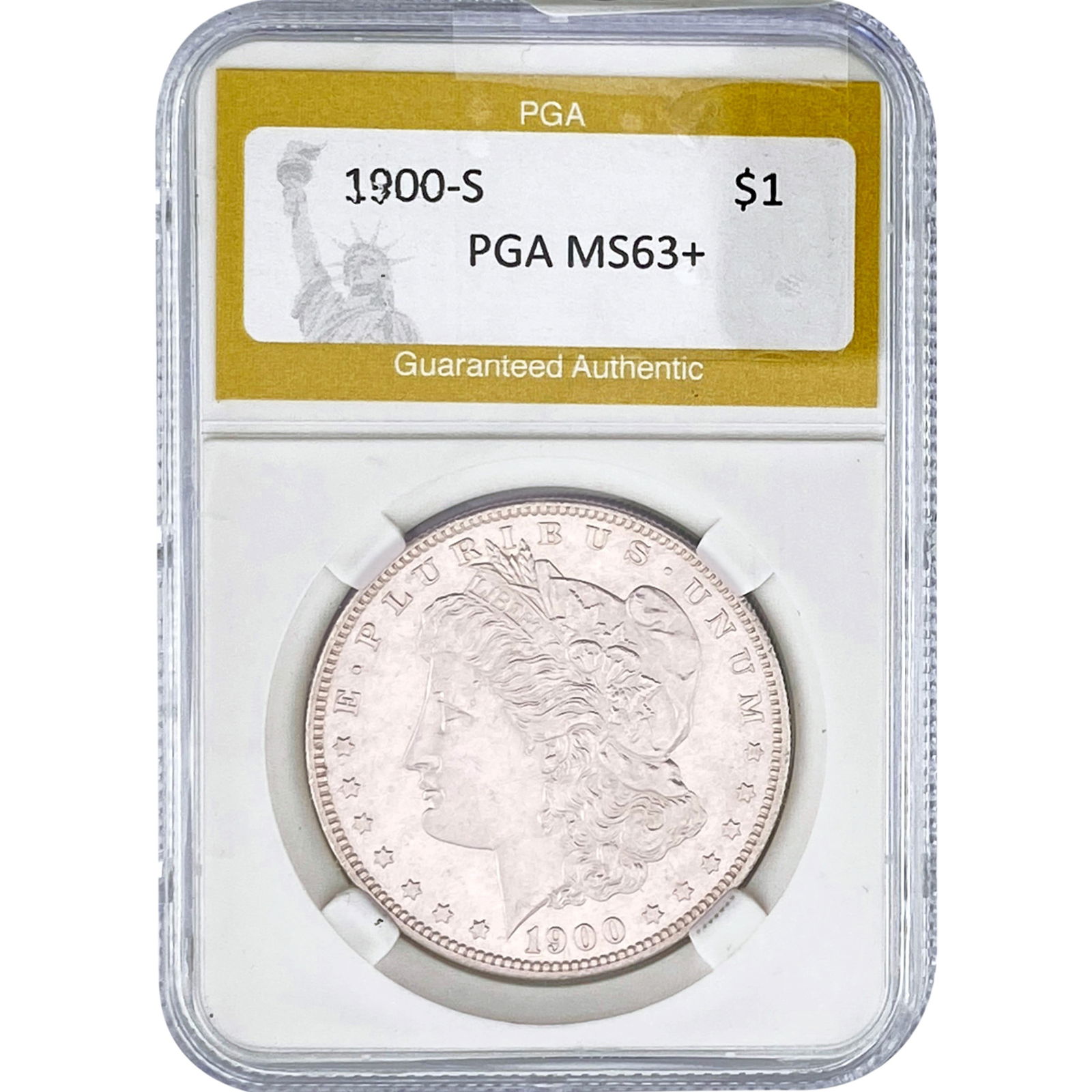 1900-S Morgan Silver Dollar PGA MS63+ (1 of 2)