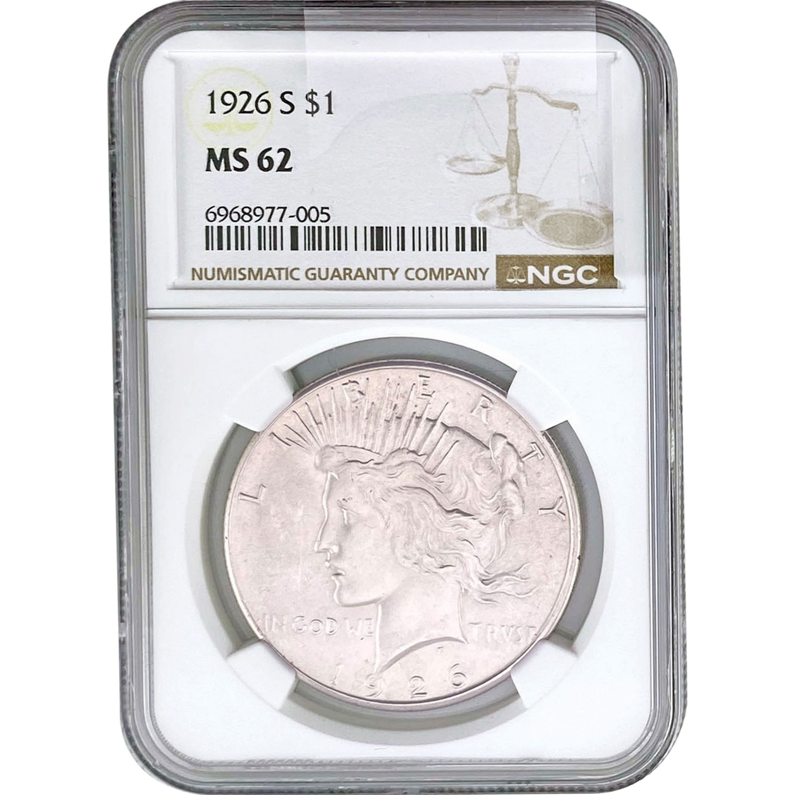 1926-S Morgan Silver Dollar NGC MS62 (1 of 2)