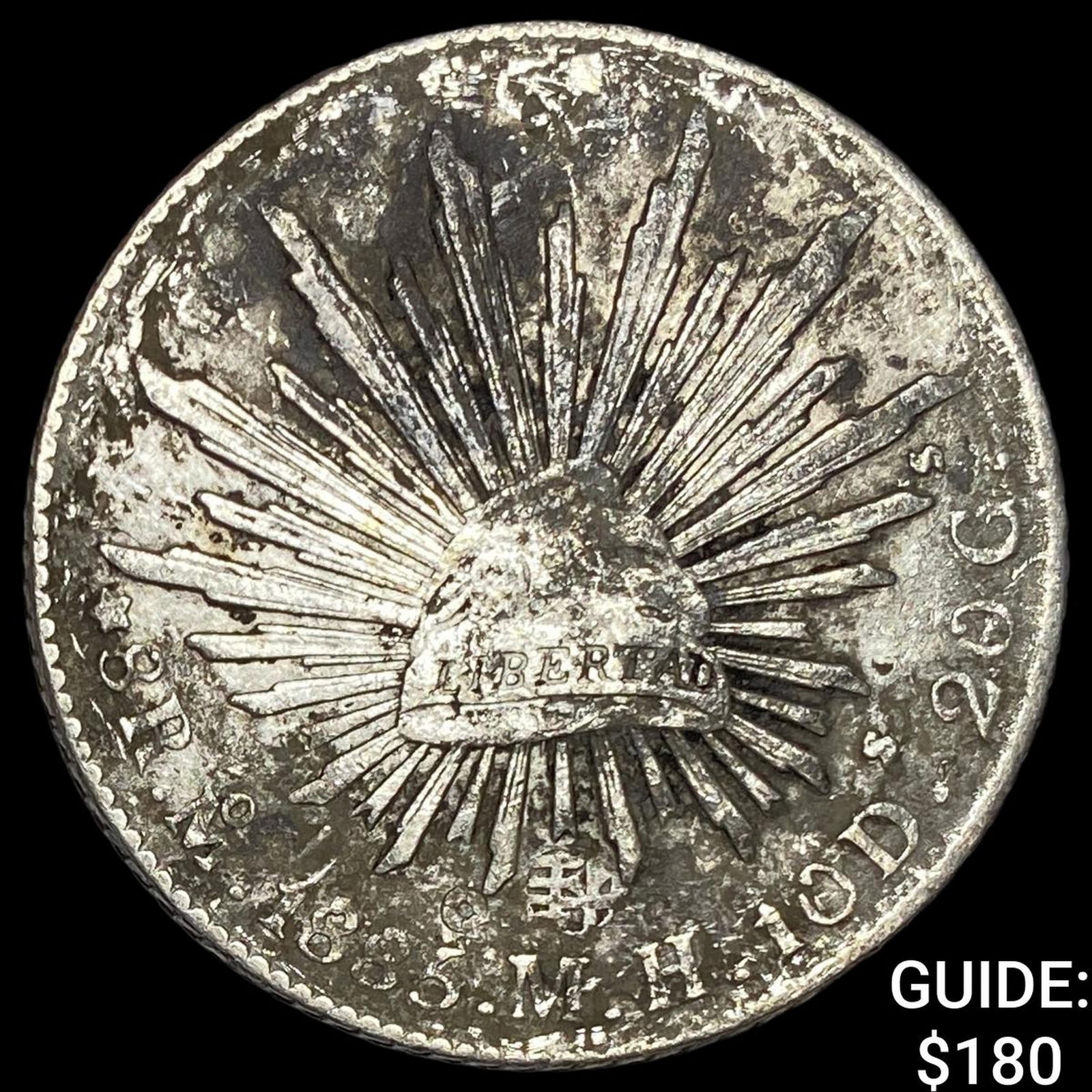 1885 Mexico Silver 1 Peso NEARLY UNCIRCULATED (1 of 2)