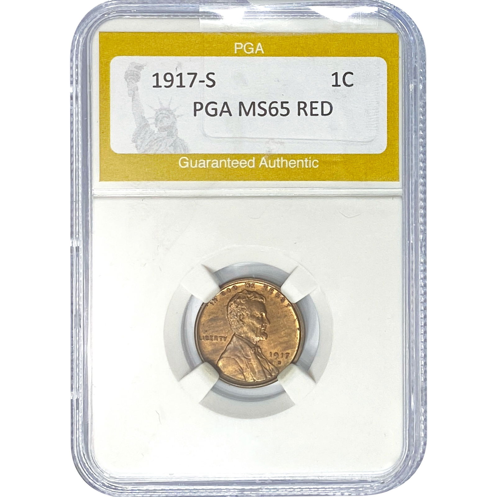 1917-S Wheat Cent PGA MS65 RED (1 of 2)