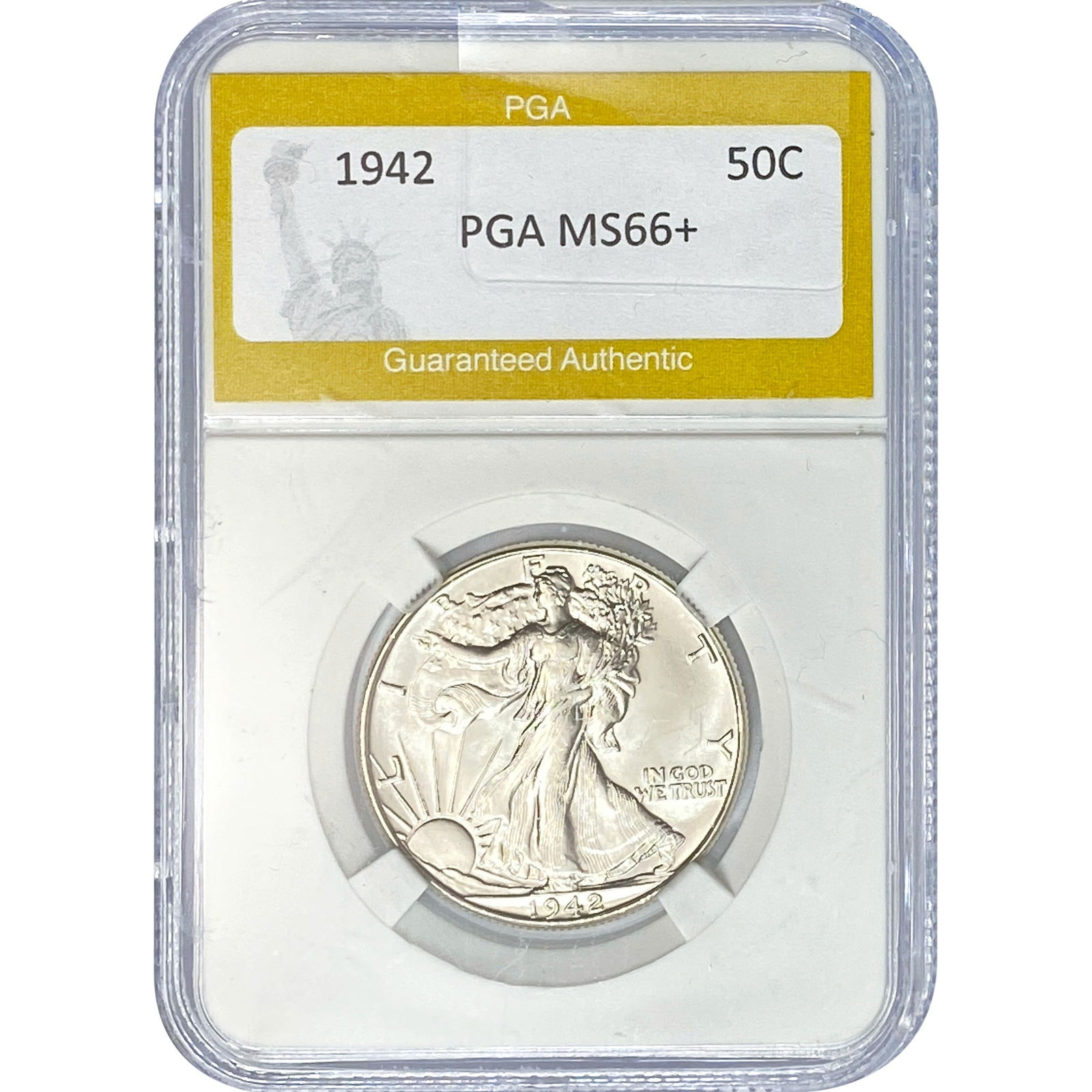 1942 Walking Liberty Half Dollar PGA MS66+ (1 of 2)