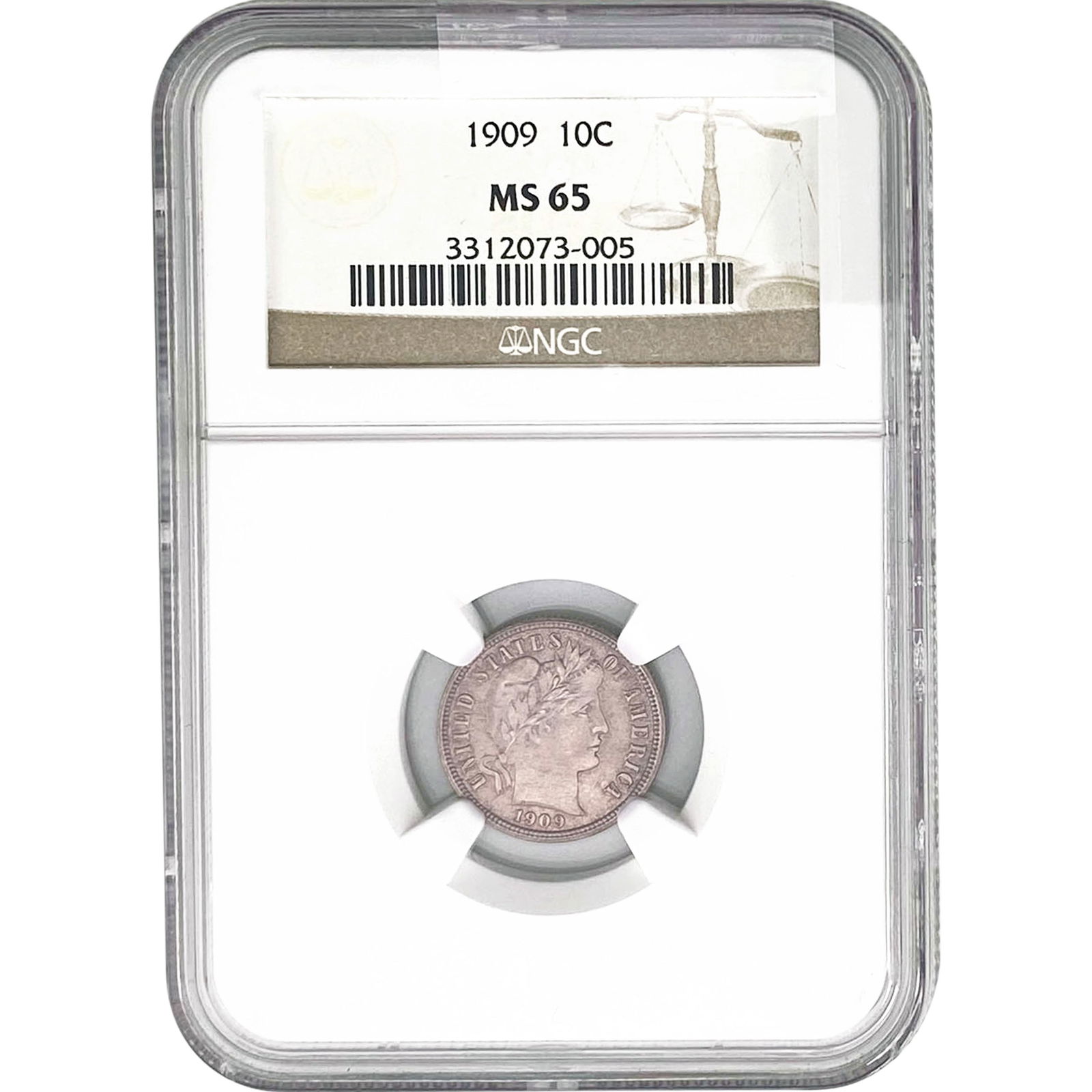 1909 Barber Dime NGC MS65 (1 of 2)