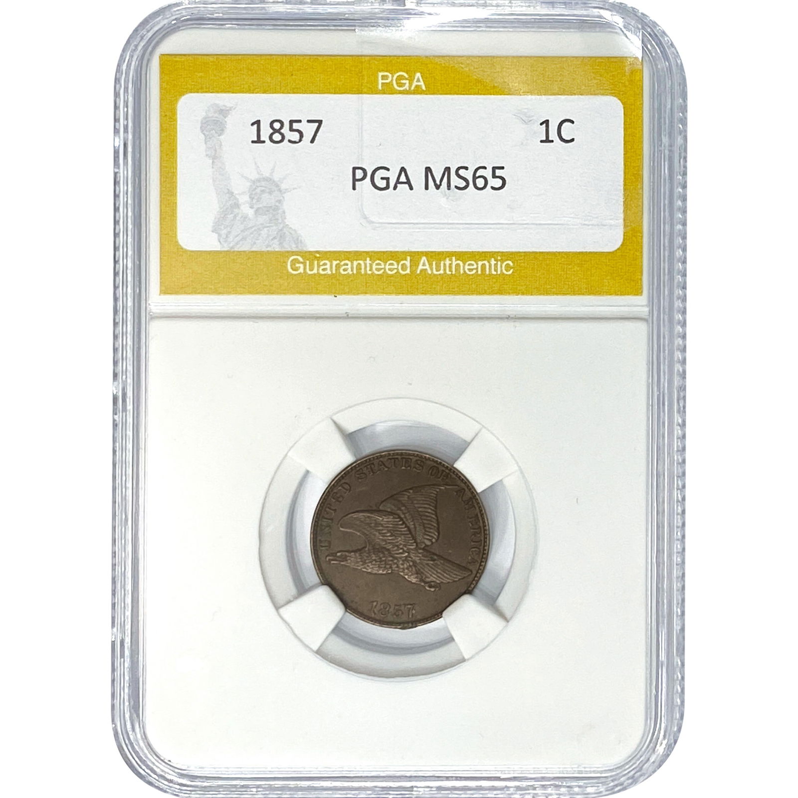1857 Flying Eagle Cent PGA MS65 (1 of 2)