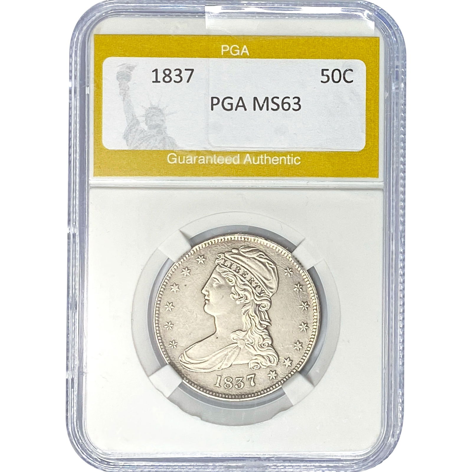 1837 Capped Bust Half Dollar PGA MS63 (1 of 2)
