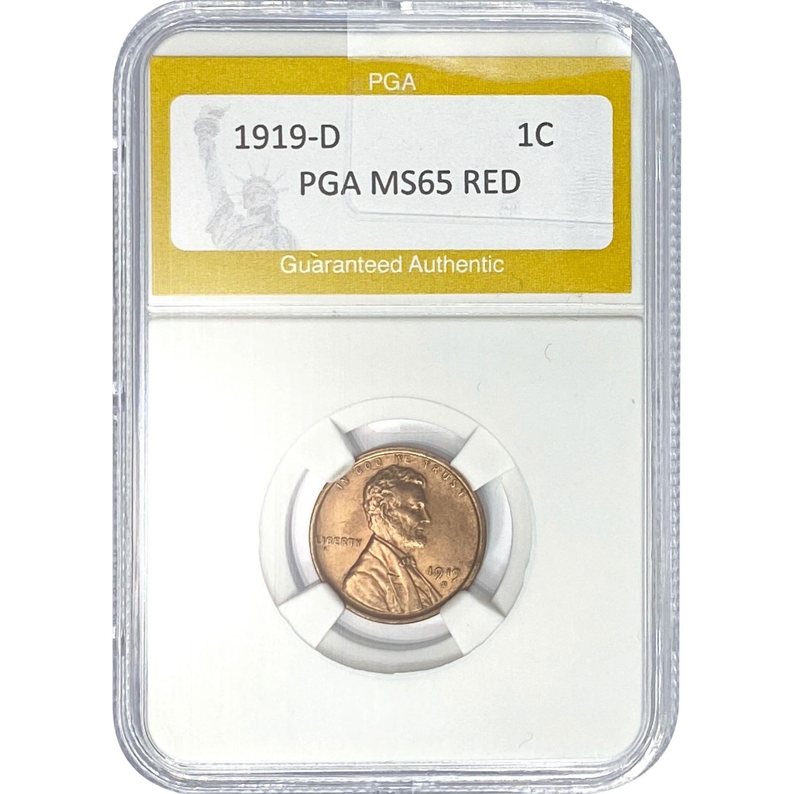 1919-D Wheat Cent PGA MS65 RED (1 of 2)