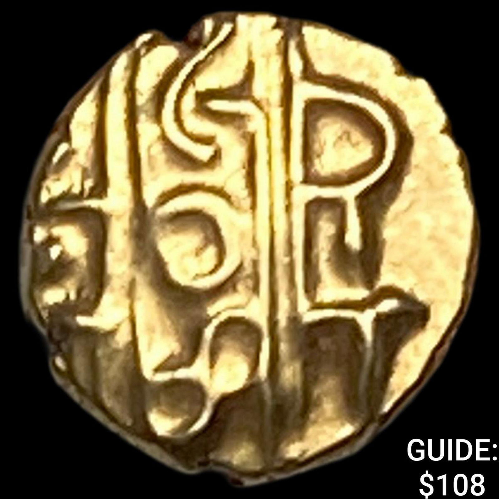 1638-1812 India Mysore .012 Gold Fanam UNCIRCULATED: 1638-1812 India Mysore .012 Gold Fanam UNCIRCULATED