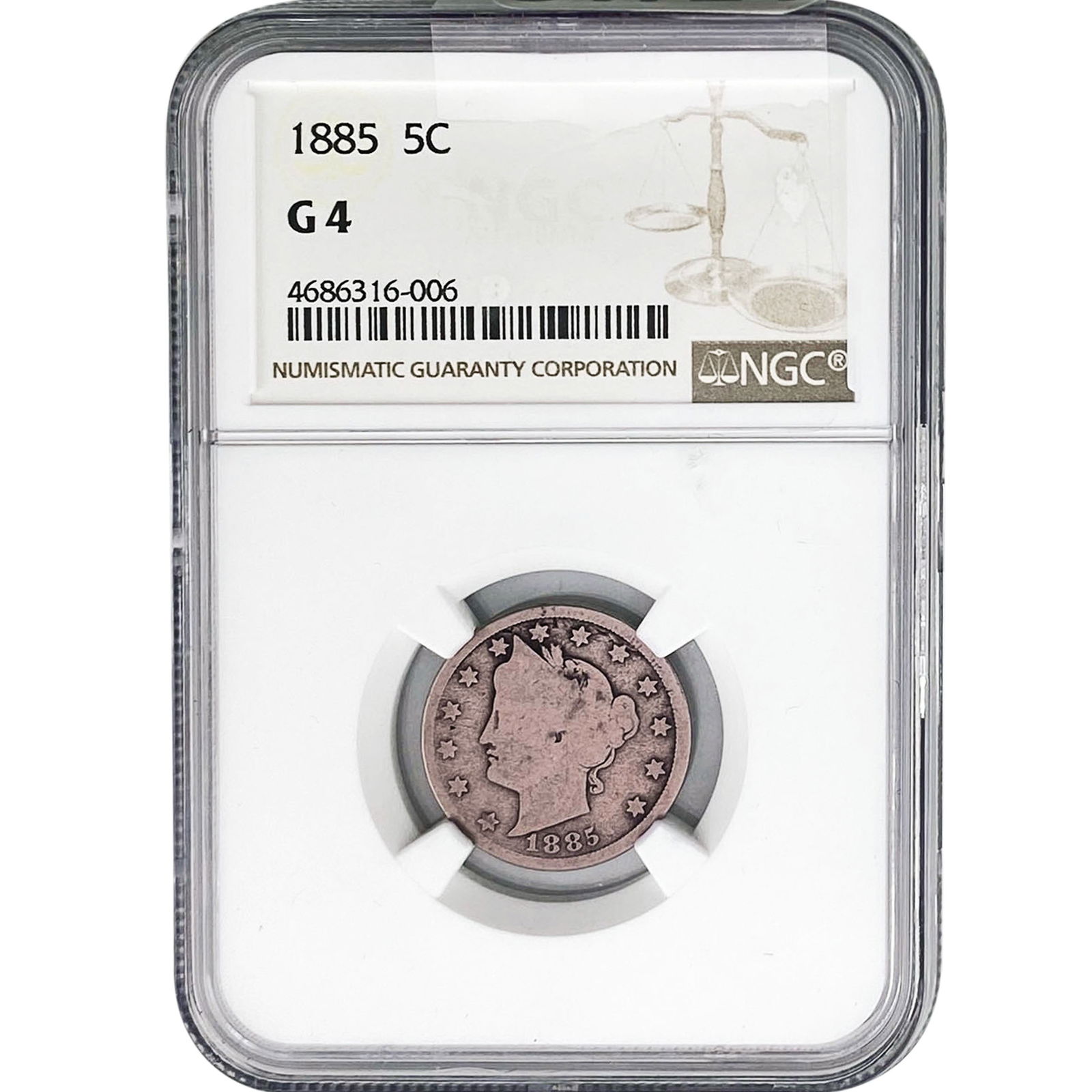 1885 Liberty Victory Nickel NGC G4 (1 of 2)