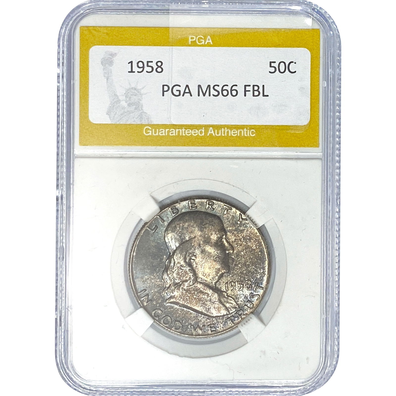 1958 Franklin Half Dollar PGA MS66 FBL (1 of 2)