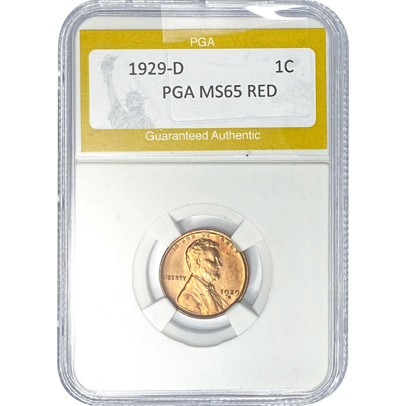 1929-D Wheat Cent PGA MS65 RED (1 of 2)