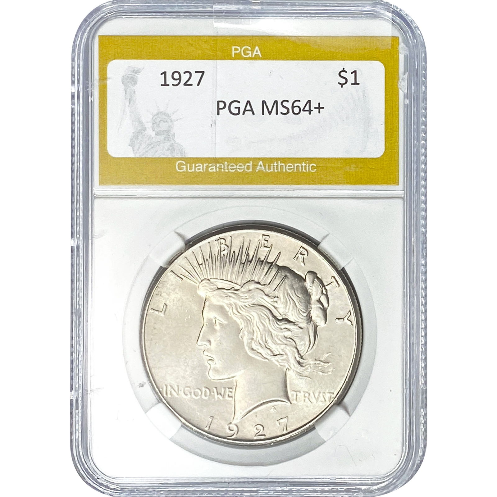 1927 Silver Peace Dollar PGA MS64+ (1 of 2)