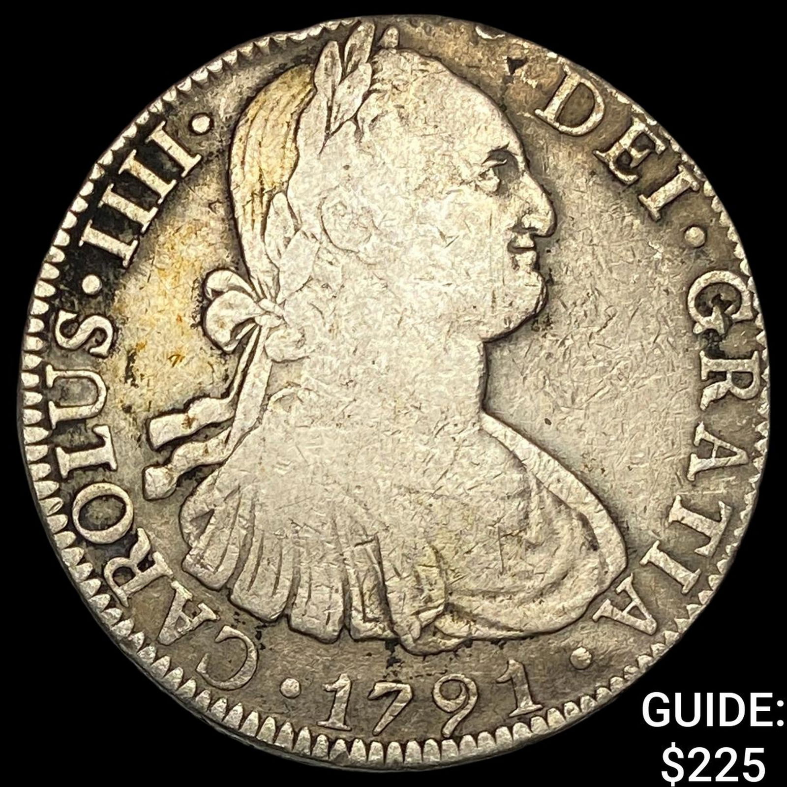 1791 Mo Mexico Silver 8 Reales Chopmark (1 of 2)