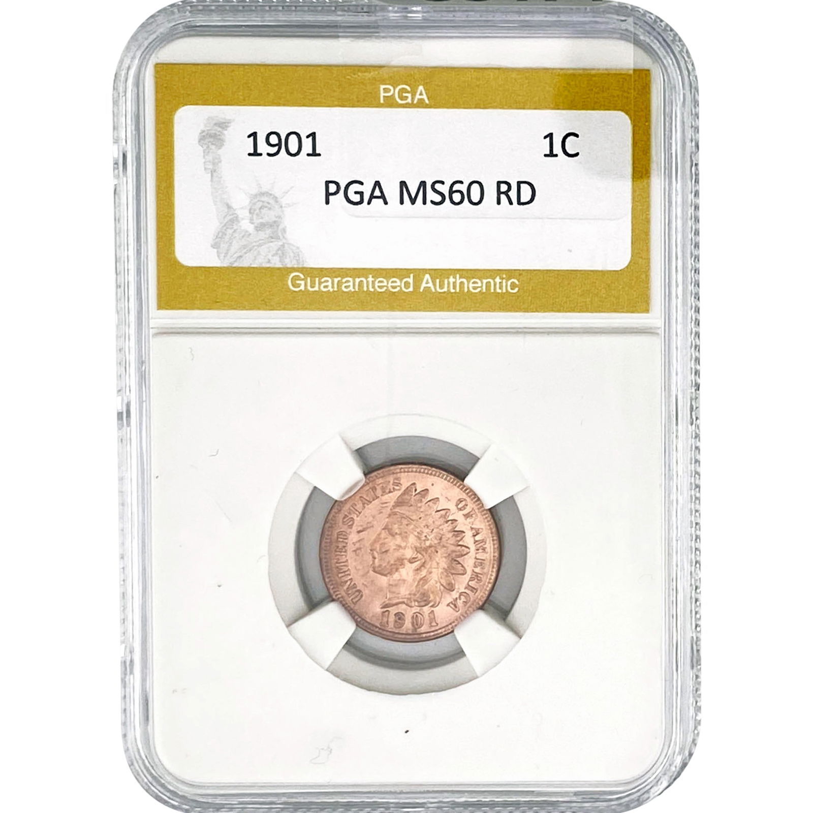 1901 Indian Head Cent PGA MS60 RD (1 of 2)
