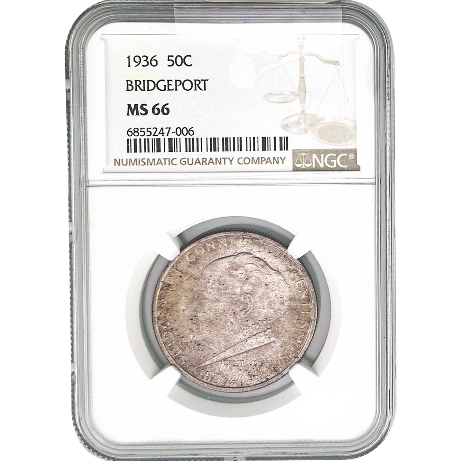 1936 Bridgeport Half Dollar NGC MS66 (1 of 2)