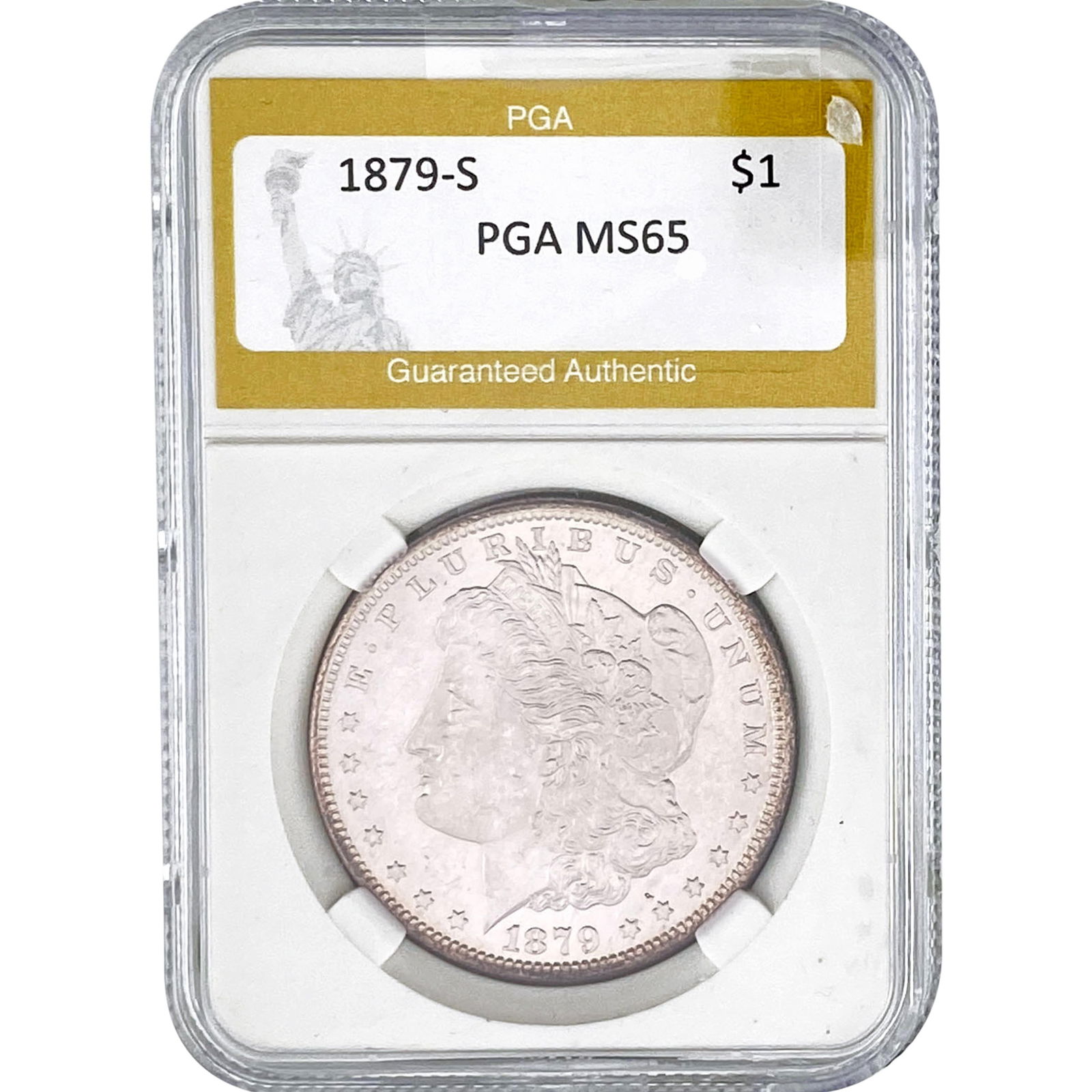 1879-S Morgan Silver Dollar PGA MS65 (1 of 2)