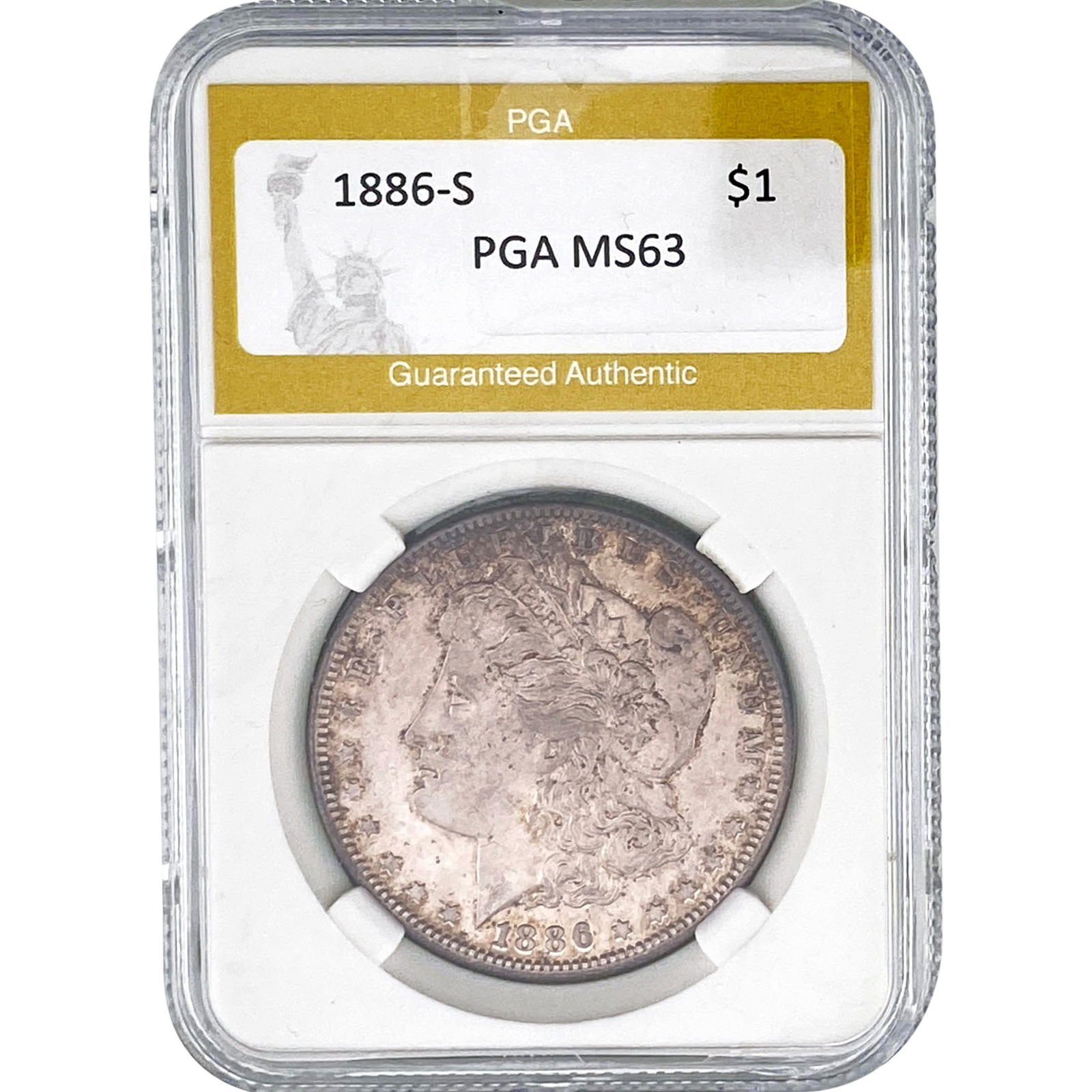 1886-S Morgan Silver Dollar PGA MS63 (1 of 2)