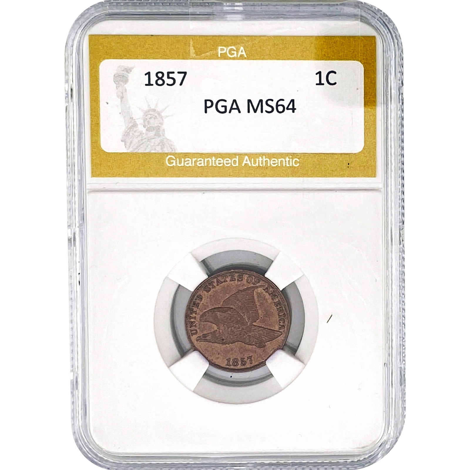 1857 Flying Eagle Cent PGA MS64 (1 of 2)
