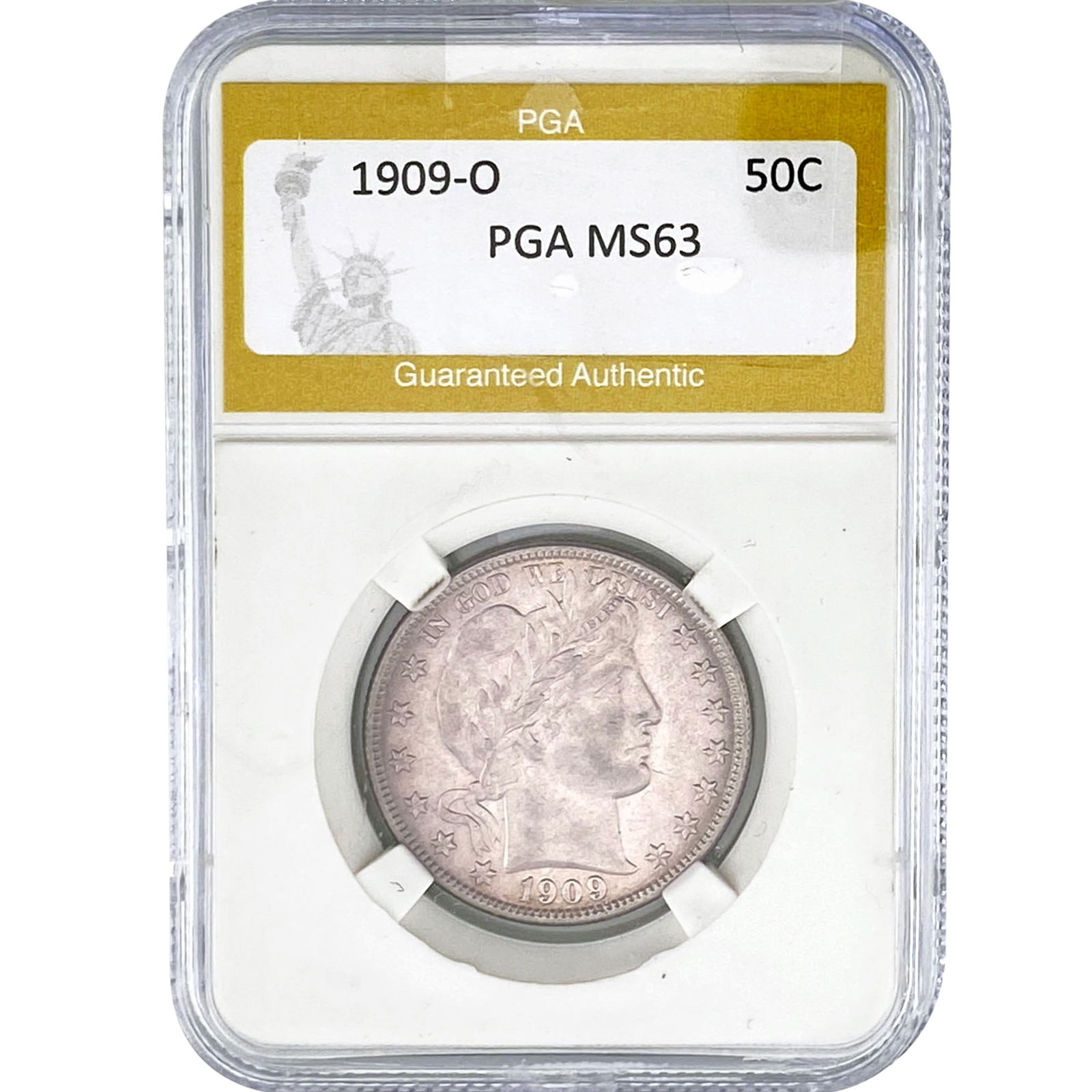 1909-O Barber Half Dollar PGA MS63 (1 of 2)