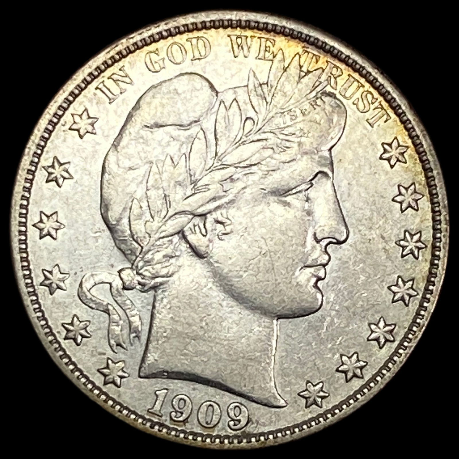 1909-S Silver Barber Half Dollar CLOSELY UNCIRCULATED (1 of 2)