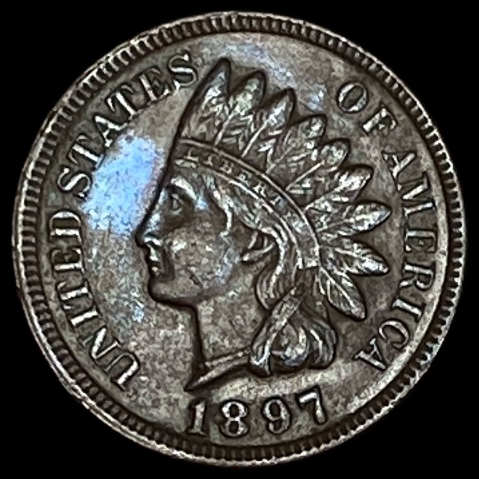1897 Indian Head Cent CLOSELY UNCIRCULATED (1 of 2)