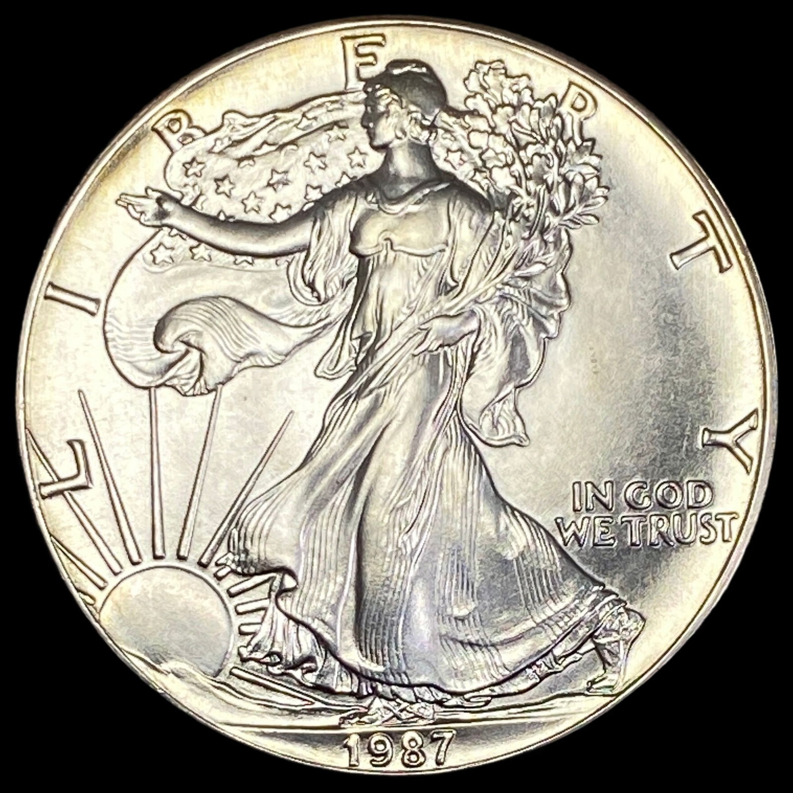 1987 1 oz Silver American Eagle $1 SUPERB GEM BU (1 of 2)