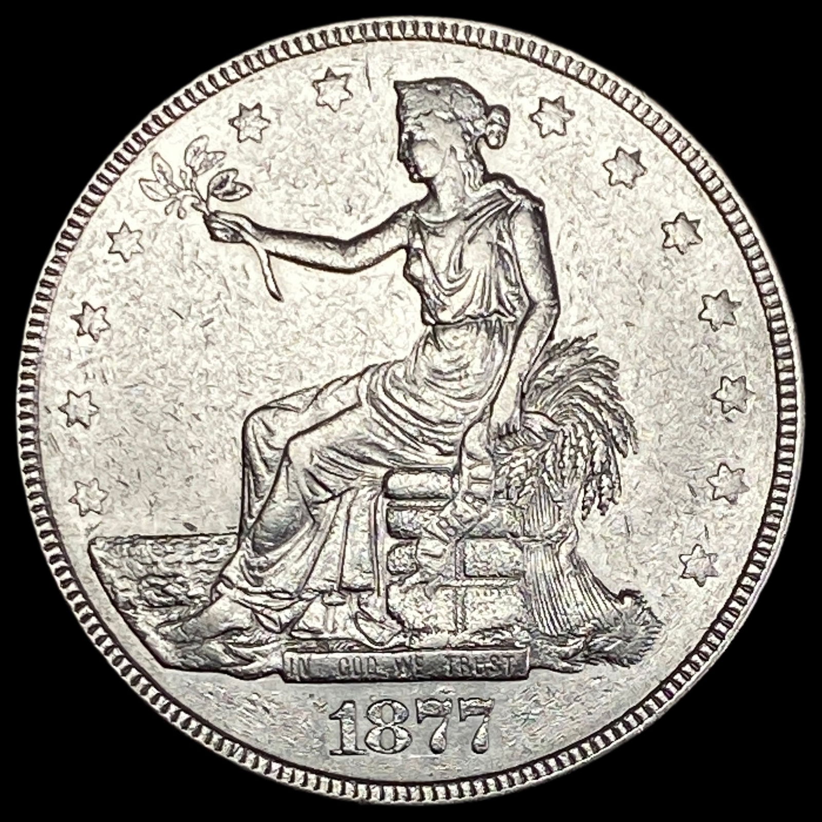 1877 Silver Trade Dollar CLOSELY UNCIRCULATED (1 of 2)
