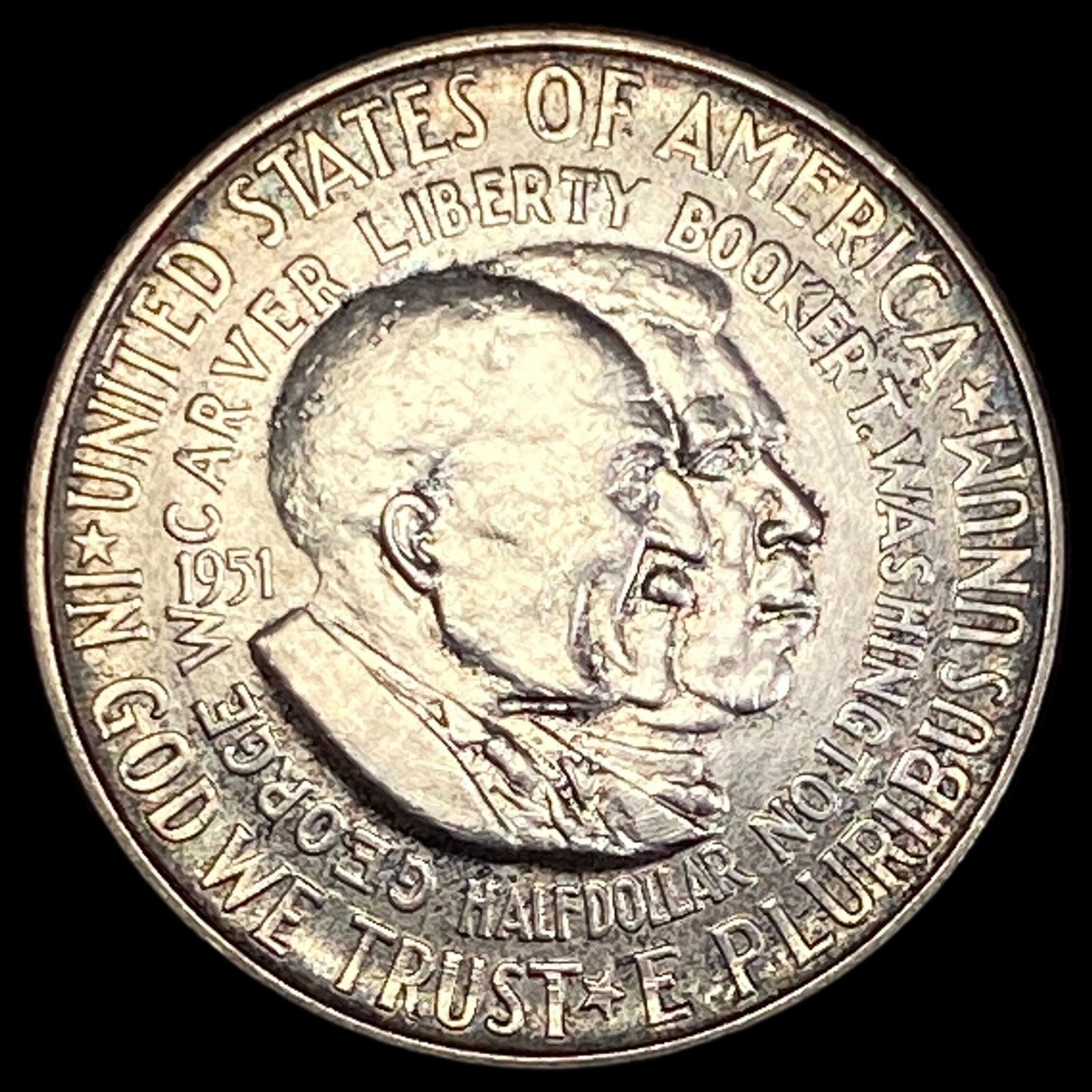 1951 Silver Half Dollar Booker T. Washington UNCIRCULATED (1 of 2)