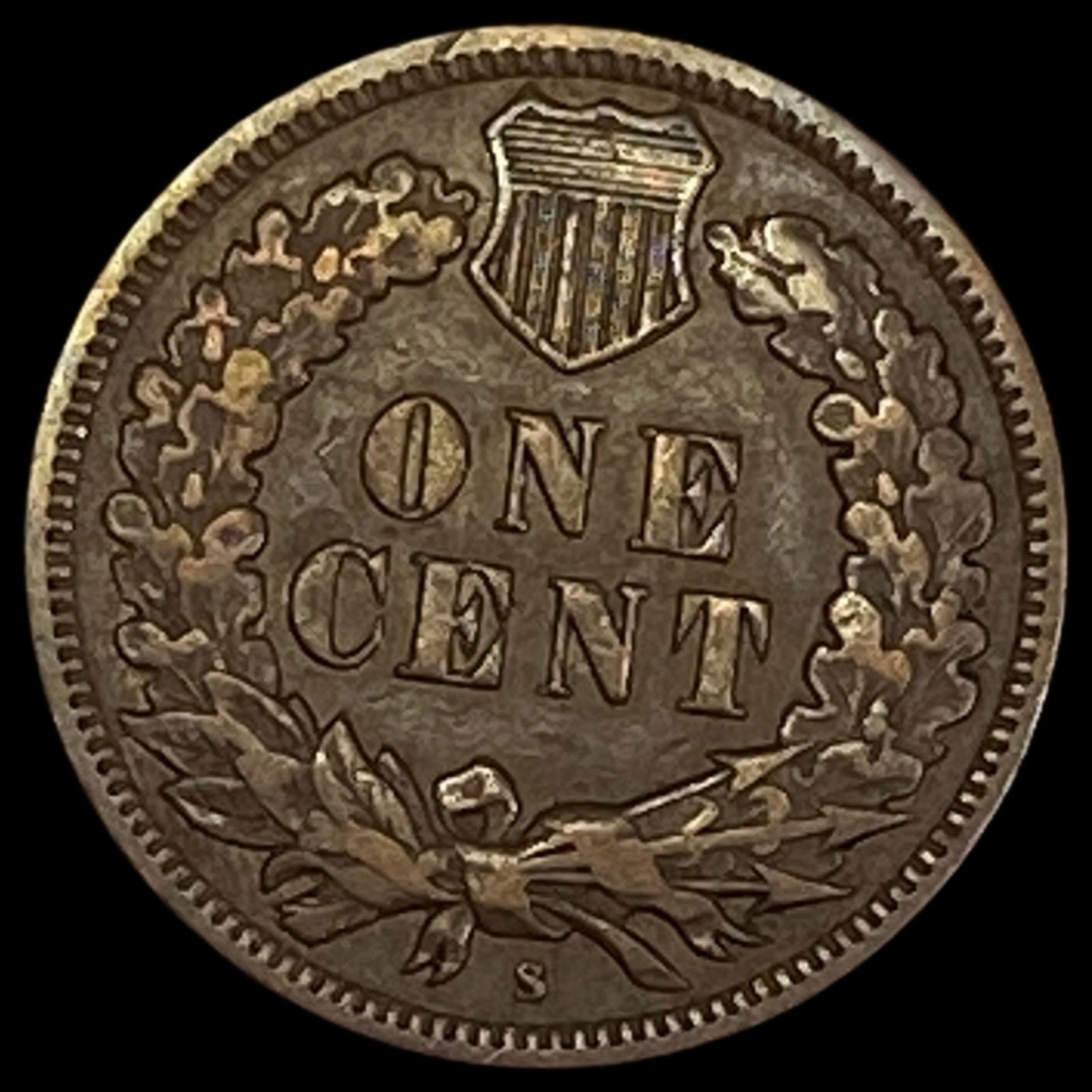 1908-S Indian Head Cent ABOUT UNCIRCULATED - 2