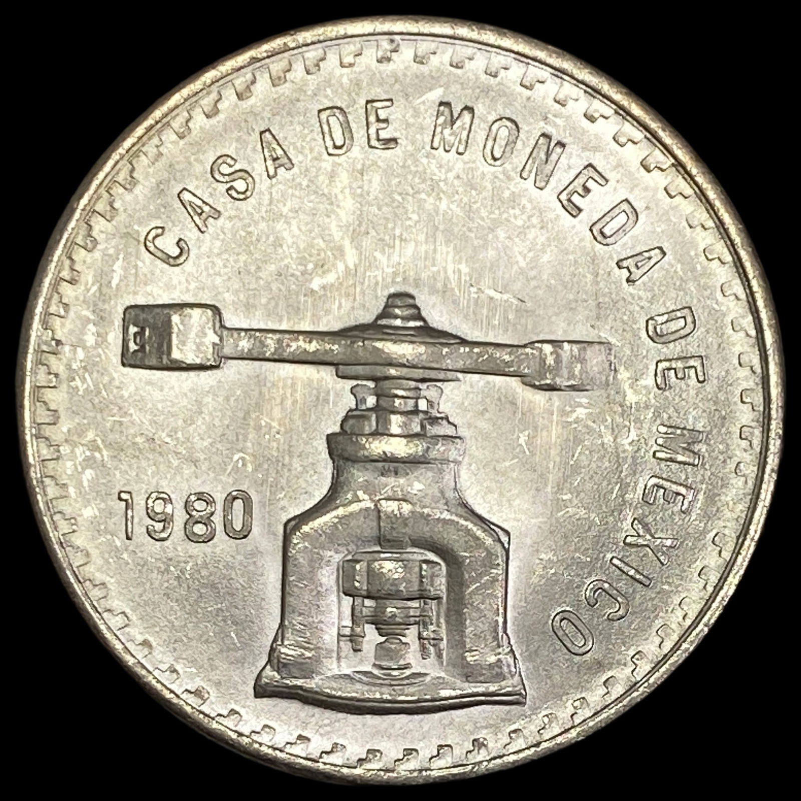 1980 Mexico Silver 1 Onza .925 Silver GEM BU: 1980 Mexico Silver 1 Onza .925 Silver GEM BU