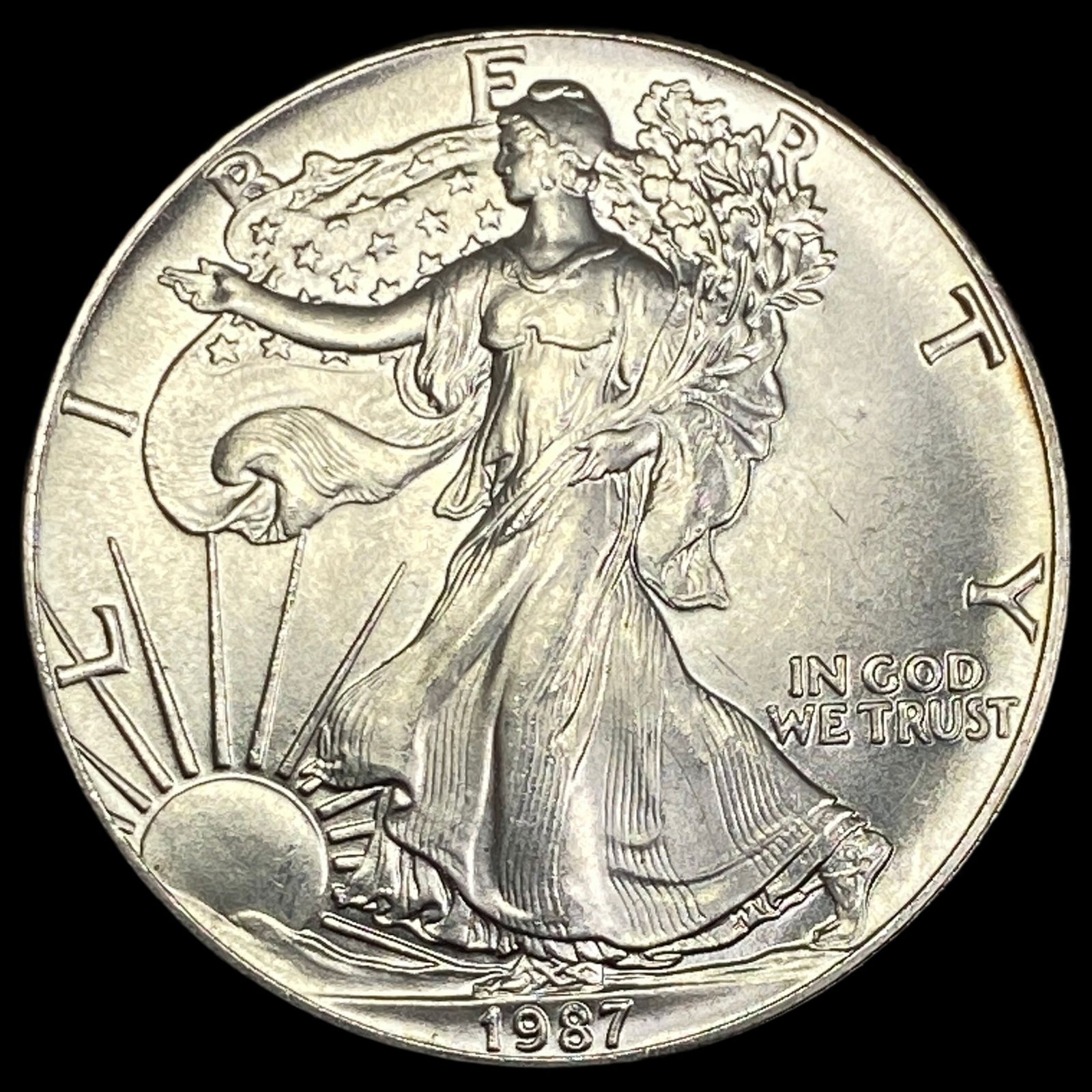 1987 Silver American Eagle $1 SUPERB GEM BU (1 of 2)