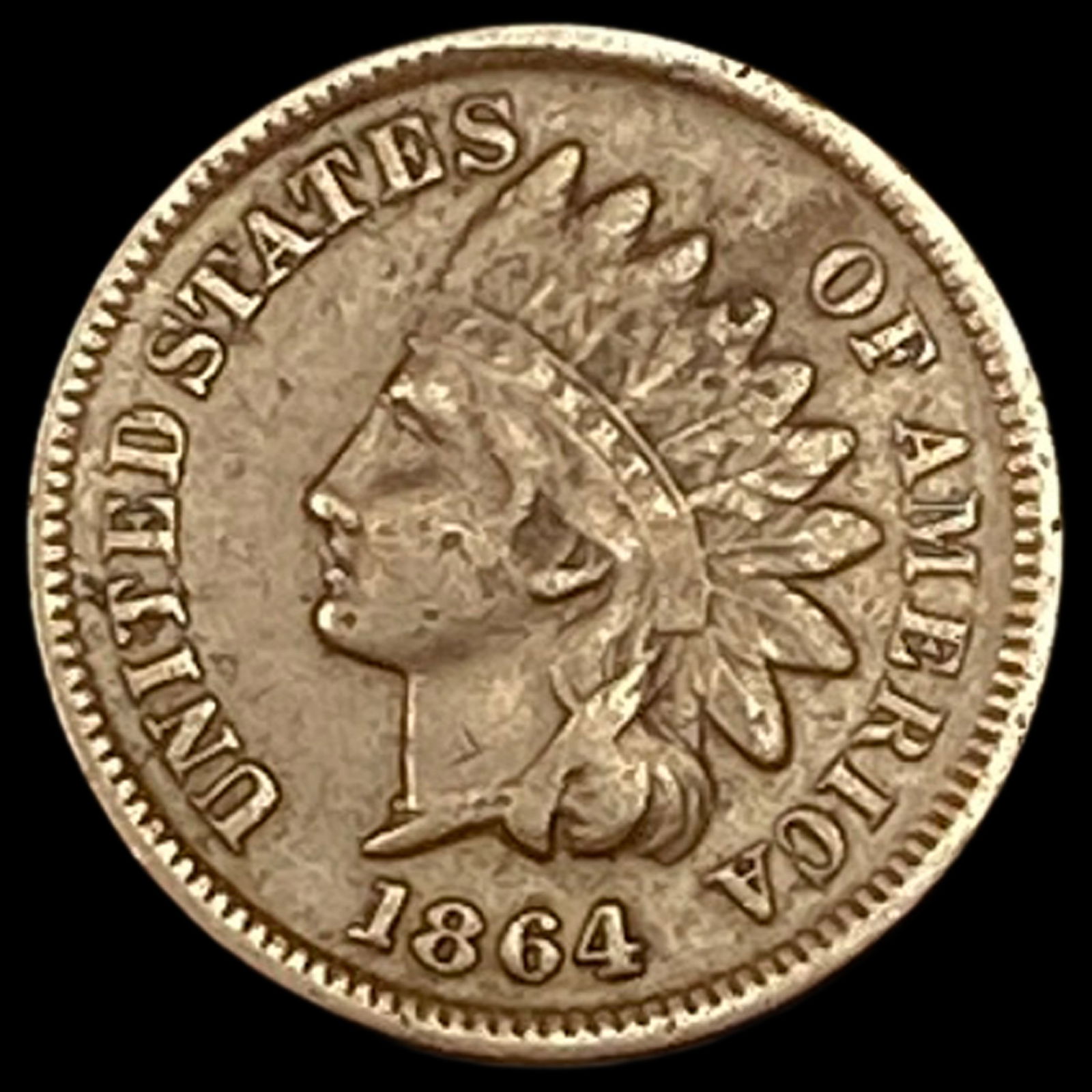 1864 Indian Head Cent (Bronze) ABOUT UNCIRCULATED (1 of 2)