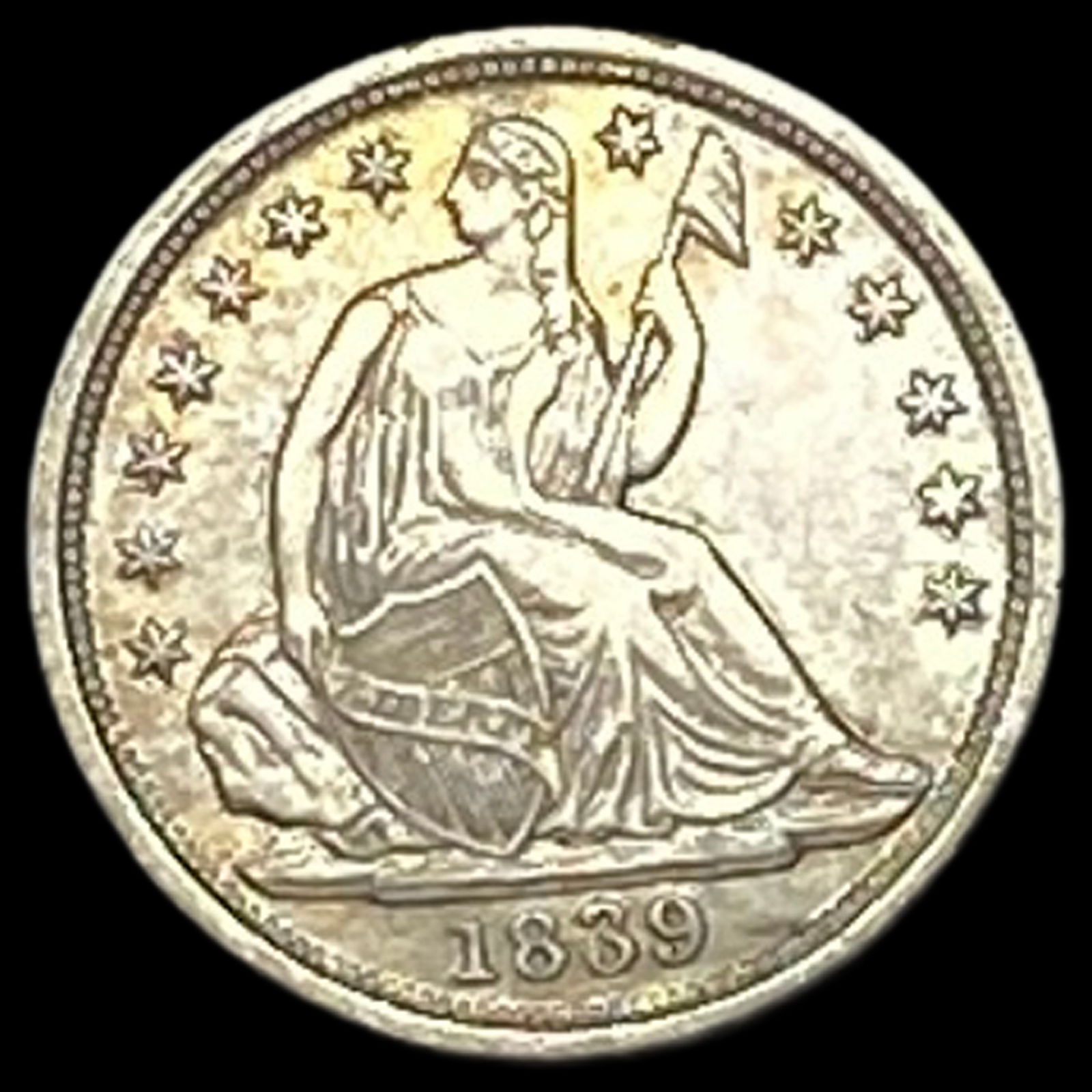 1839-O Silver Half Dime CHOICE AU (1 of 2)