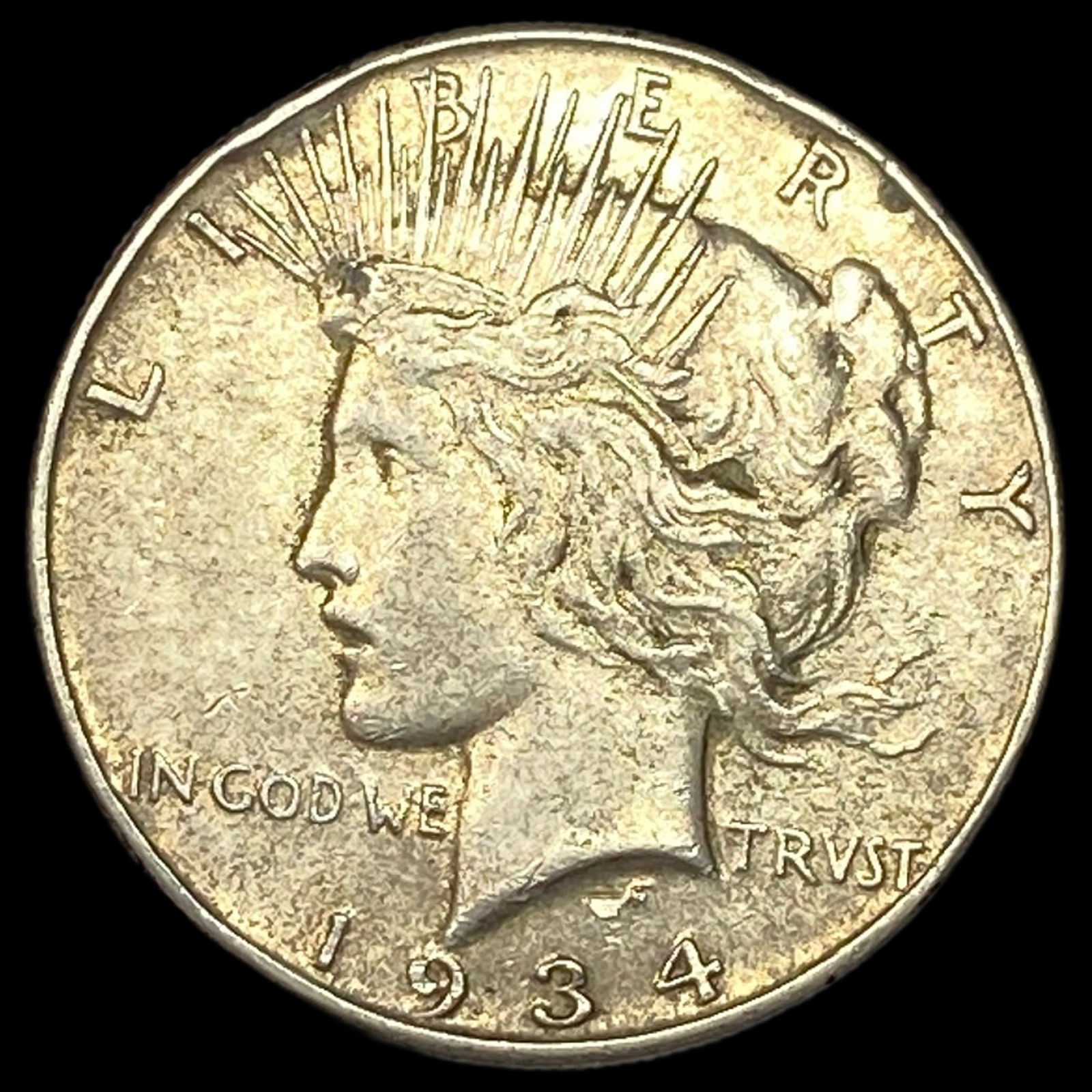 1934 Silver Peace Dollar NEARLY UNCIRCULATED (1 of 2)