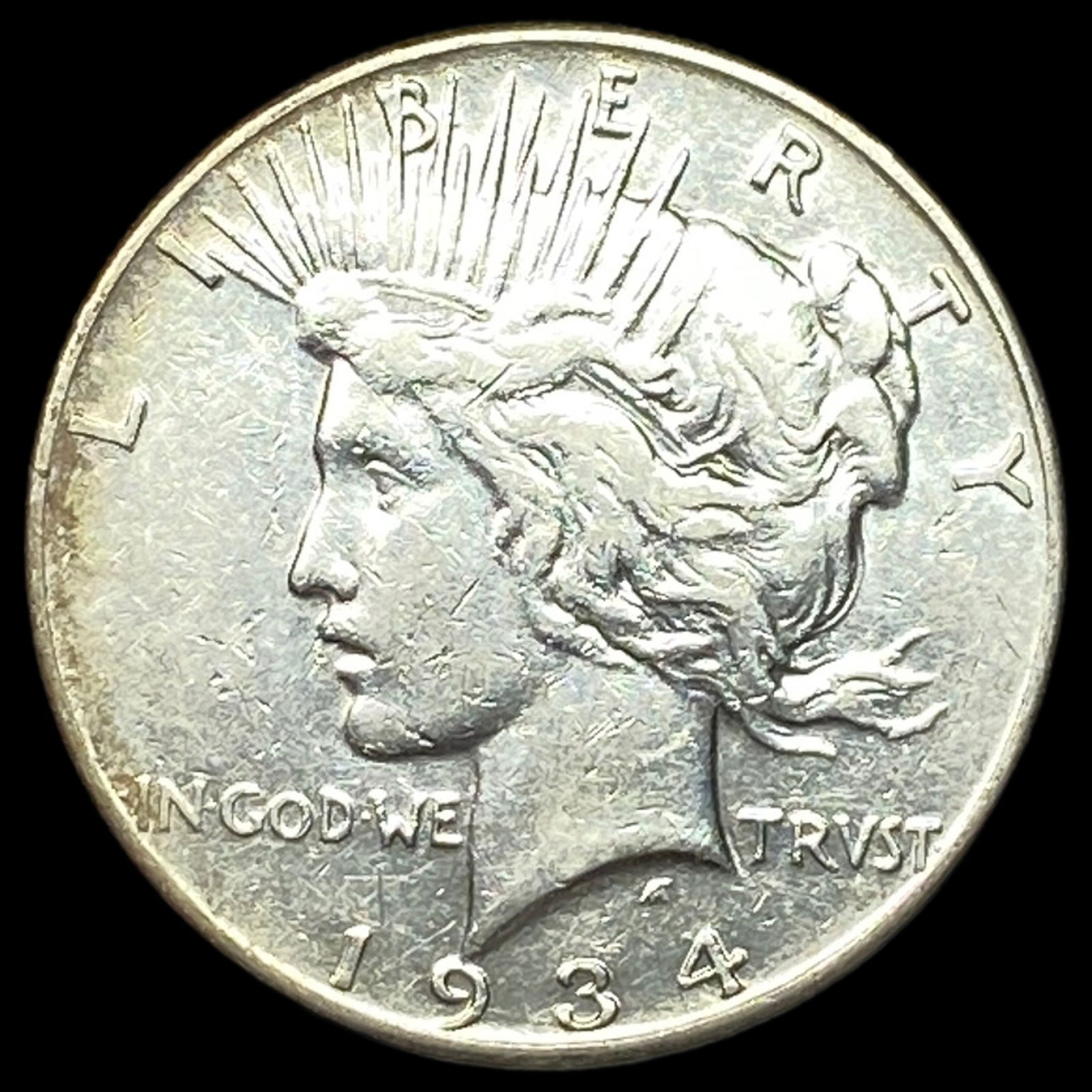 1934-S Silver Peace Dollar NEARLY UNCIRCULATED (1 of 2)