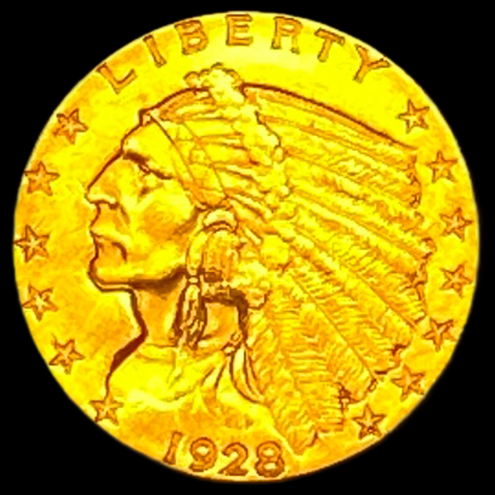 1928 Indian Head Gold $2.50 Quarter Eagle GEM BU (1 of 2)