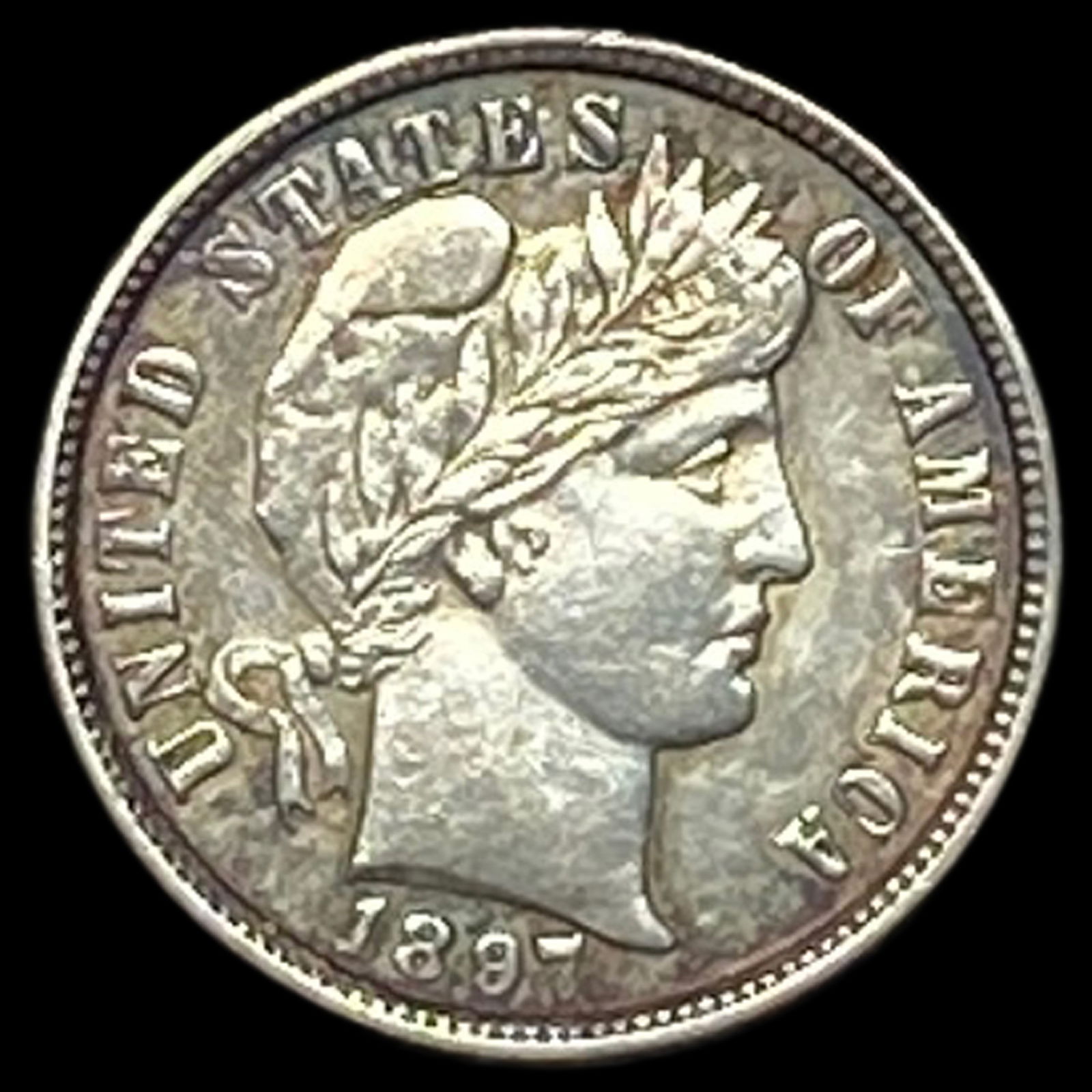 1897-O Silver Barber Dime CLOSELY UNCIRCULATED (1 of 2)