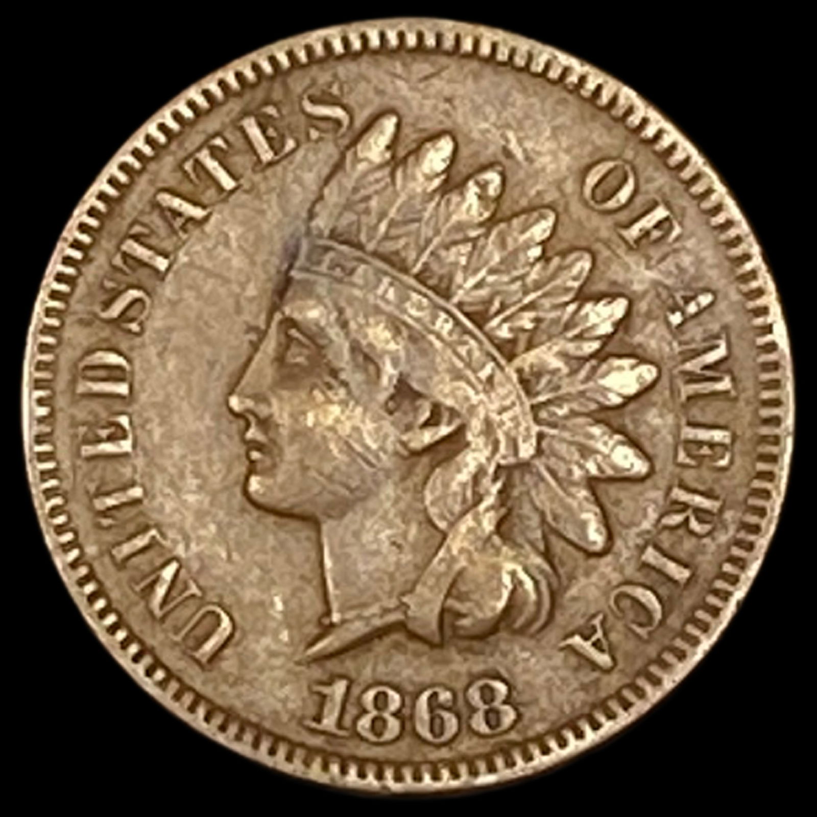 1868 Indian Head Cent NEARLY UNCIRCULATED (1 of 2)