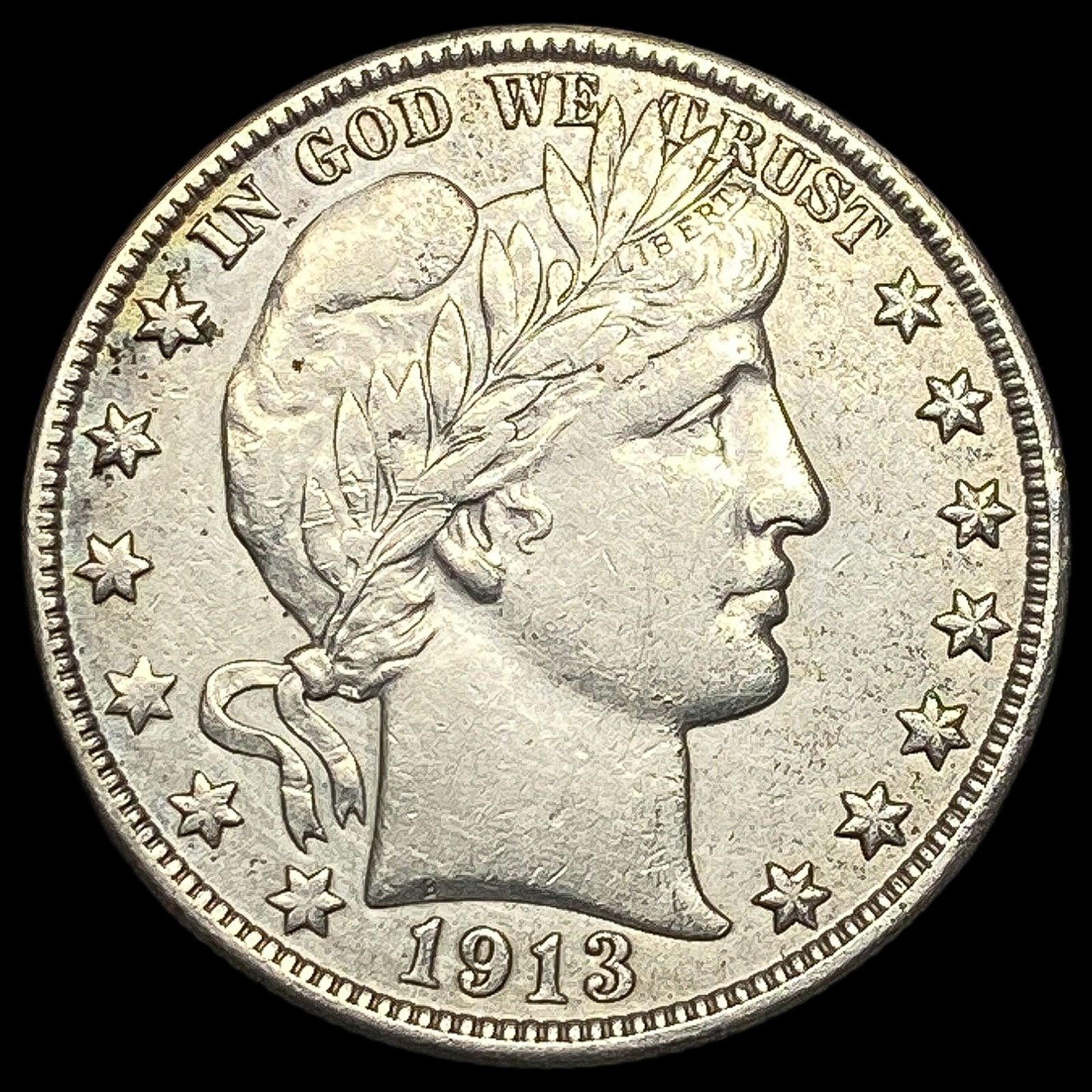 1913-D Silver Barber Half Dollar NEARLY UNCIRCULATED (1 of 2)