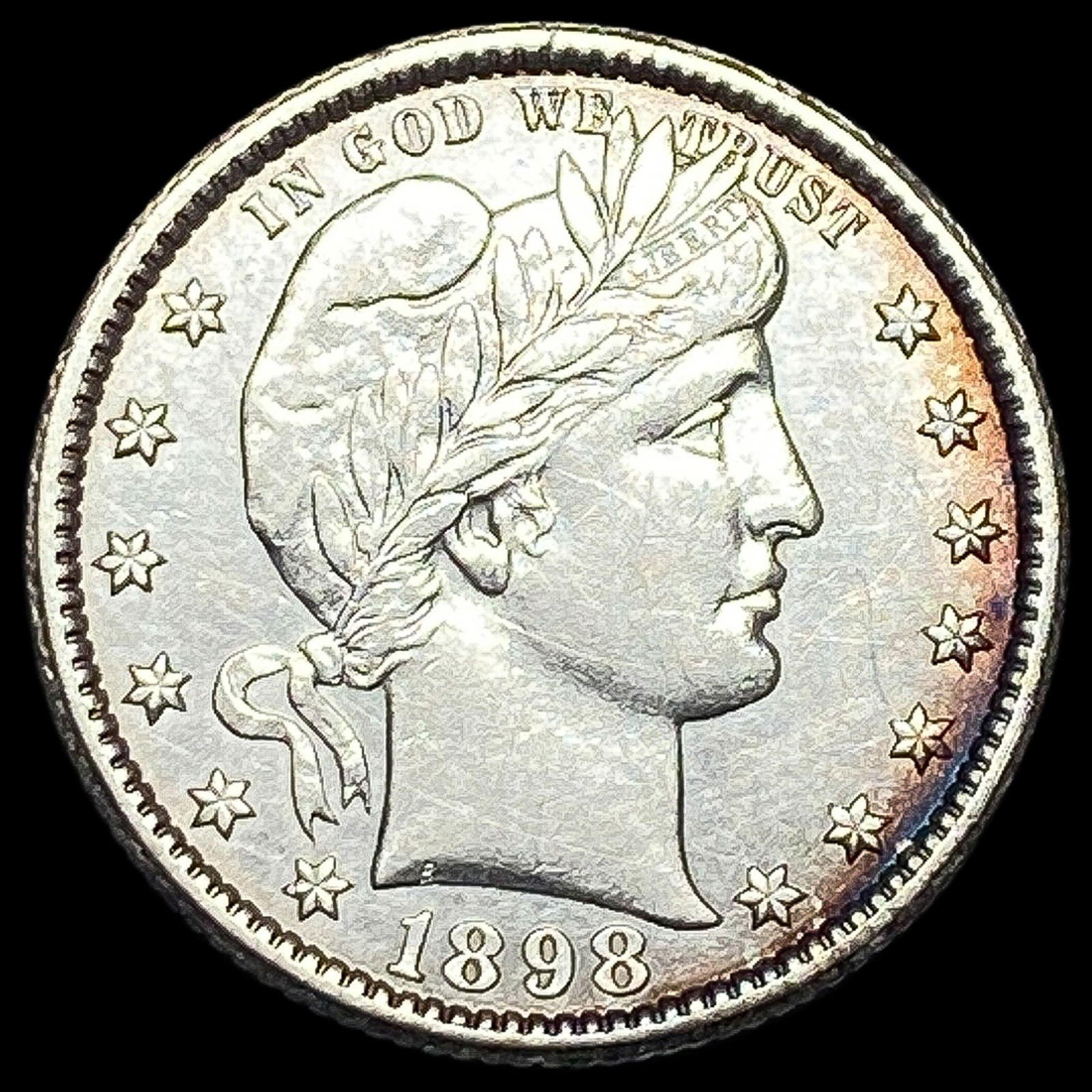 1898-O Silver Barber Quarter CLOSELY UNCIRCULATED (1 of 2)