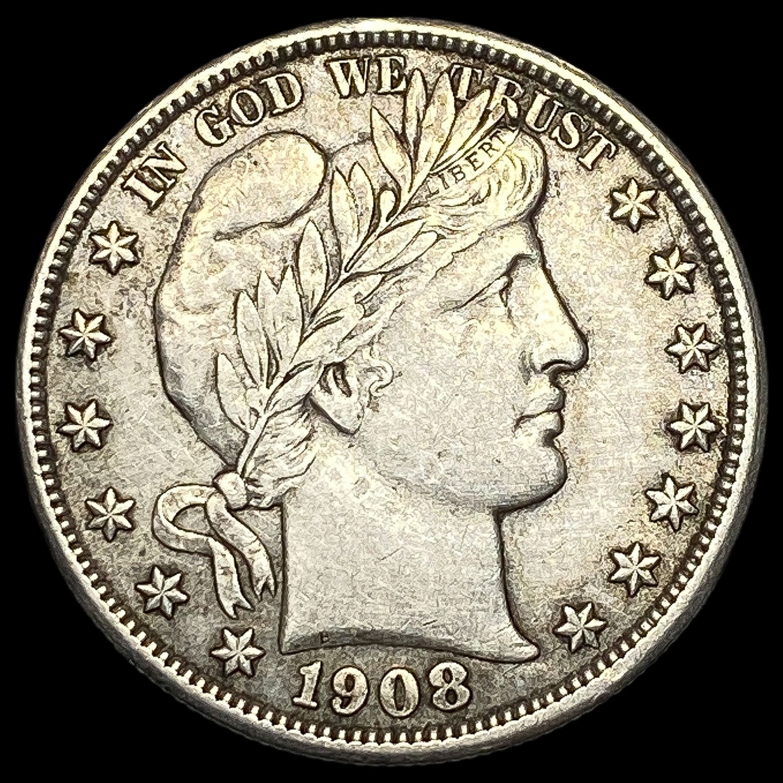 1908 Silver Half Dollar (Barber) HIGH GRADE (1 of 2)