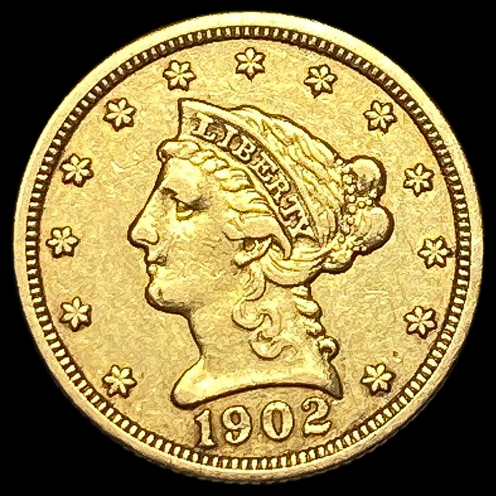 1902 Liberty Head Gold Quarter Eagle $2.50 NEARLY UNCIRCULATED (1 of 2)