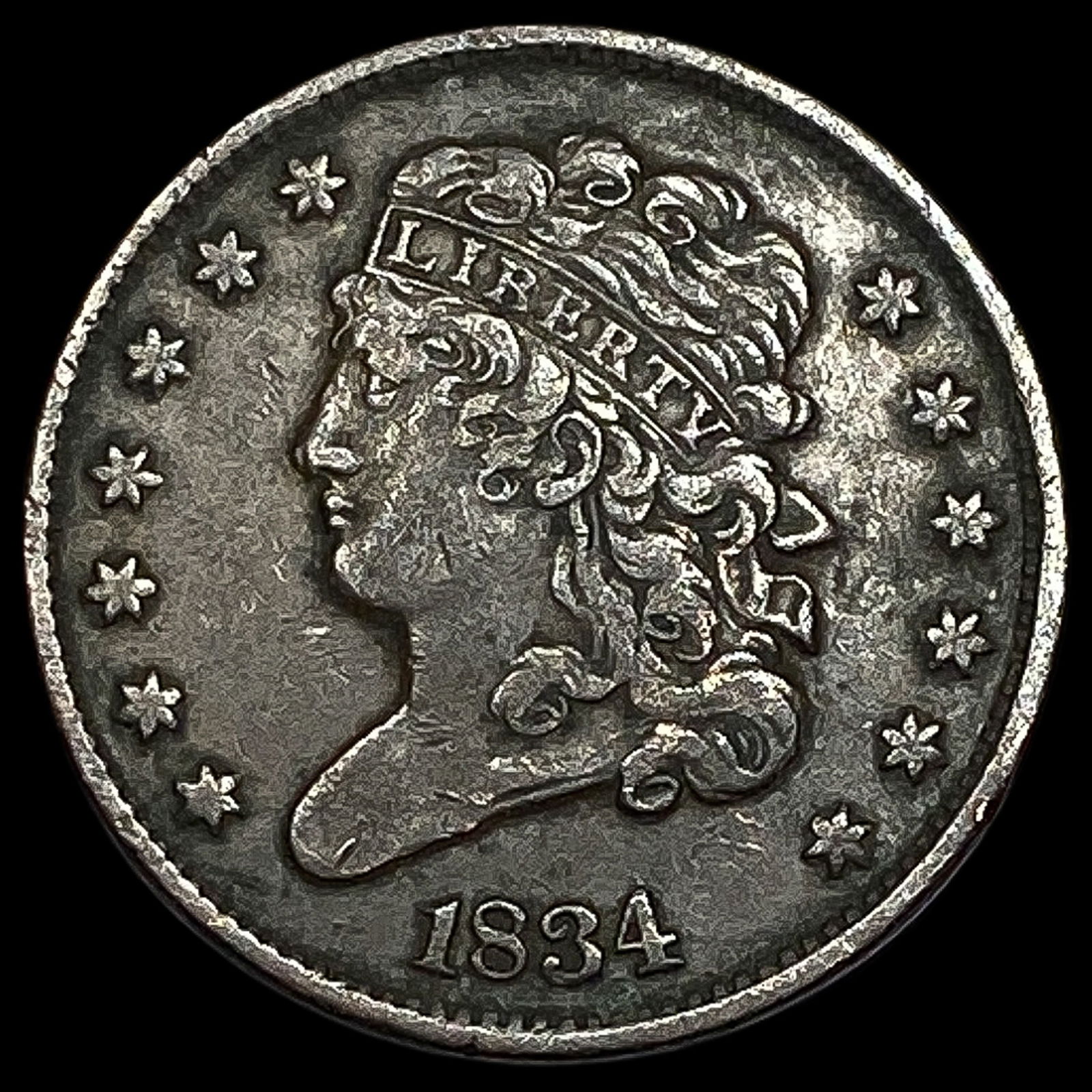 1834 Classic Head Half Cent NEARLY UNCIRCULATED (1 of 2)