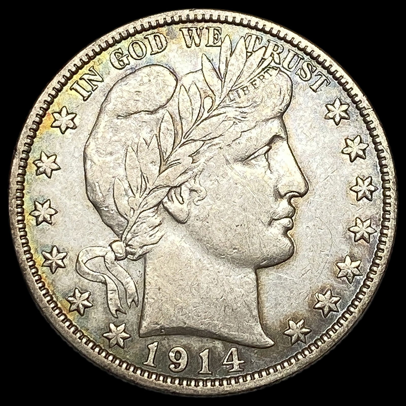 1914-S Silver Barber Half Dollar NEARLY UNCIRCULATED (1 of 2)