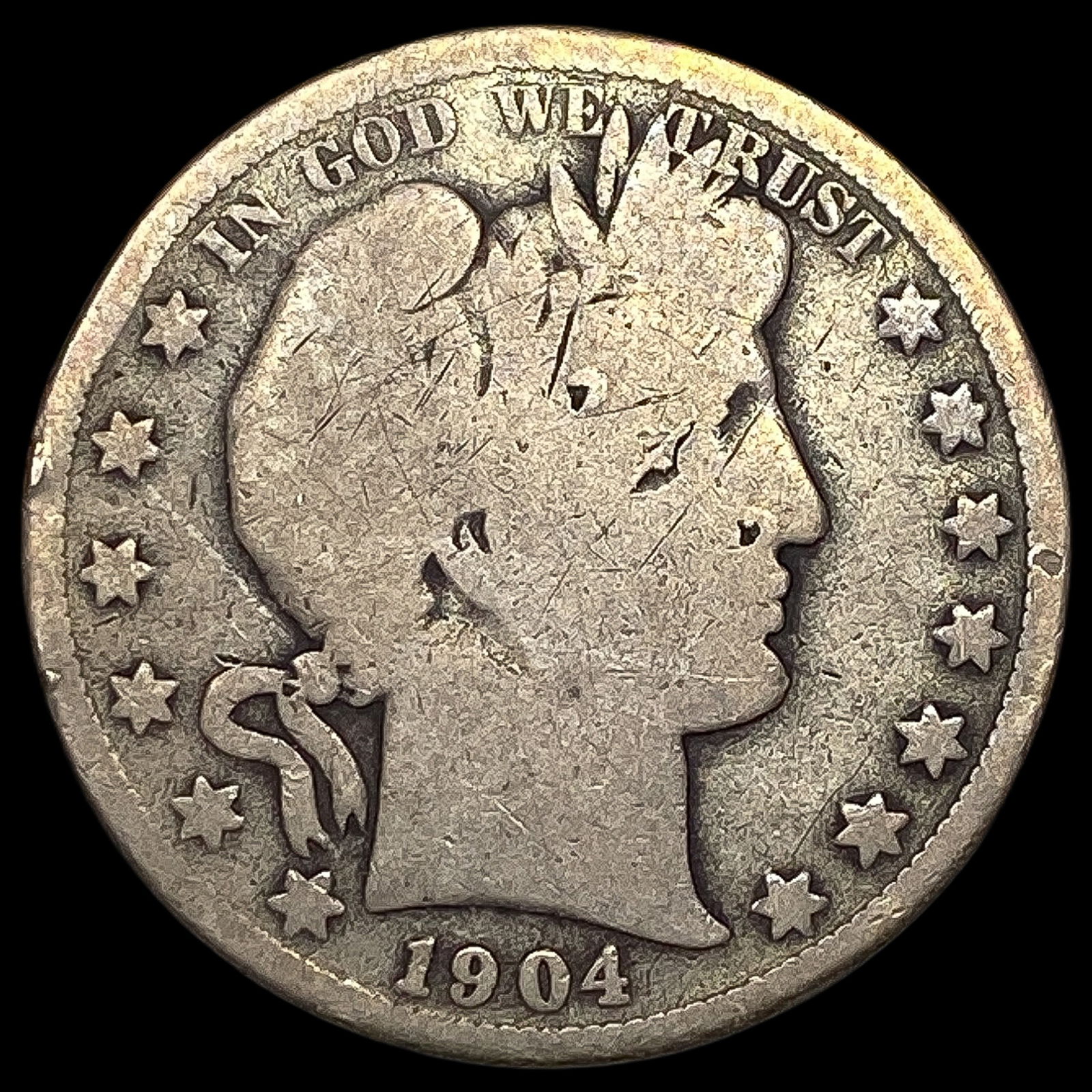 1904-O Silver Barber Half Dollar NICELY CIRCULATED (1 of 2)