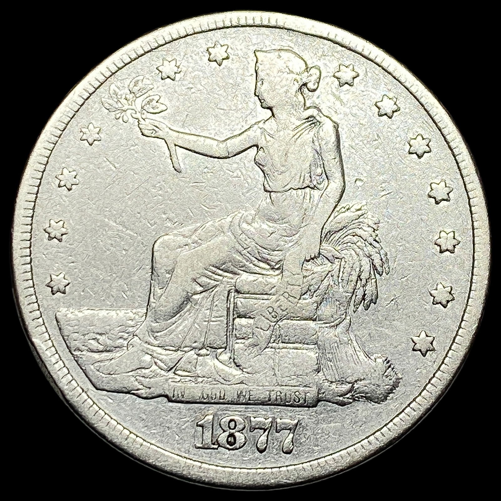 1877-S Silver Trade Dollar NICELY CIRCULATED (1 of 2)