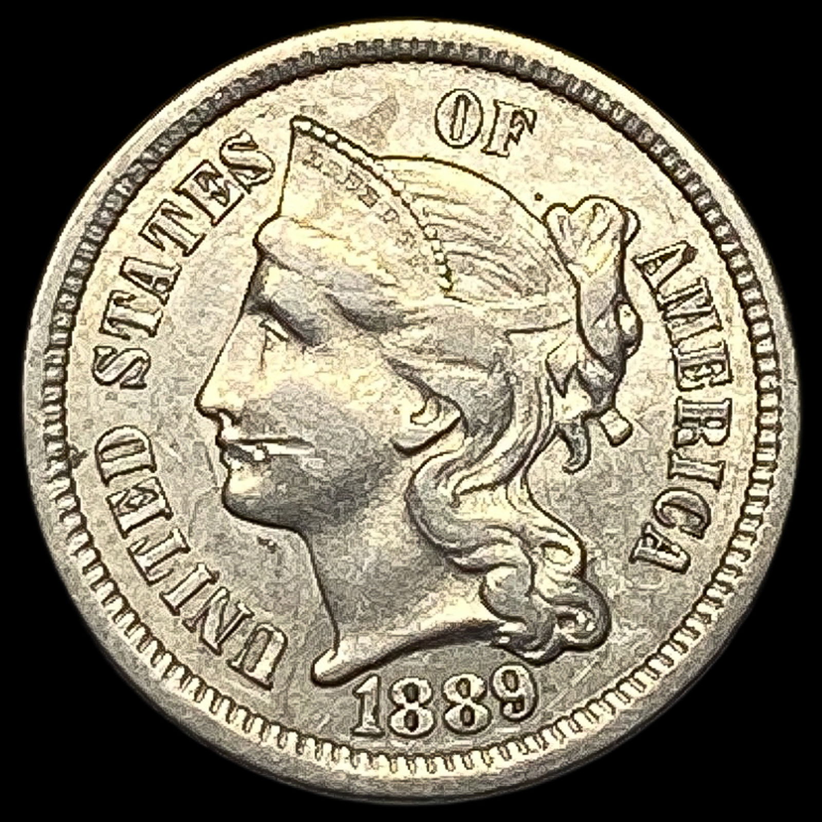 1889 Nickel Three-Cent Piece UNCIRCULATED (1 of 2)